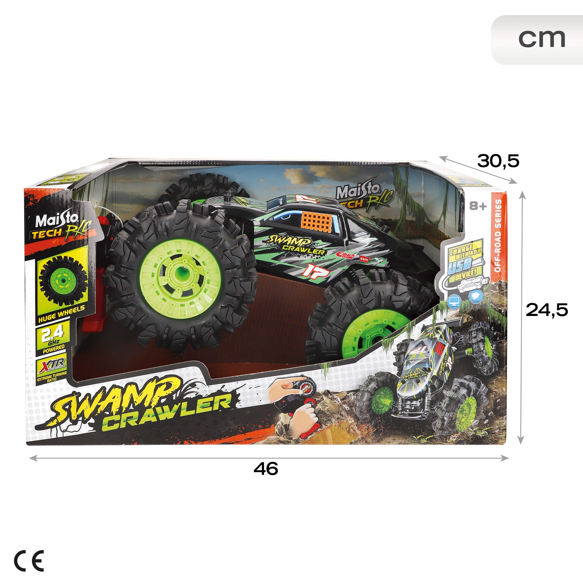 Maisto Coche teledirigido ruedas gigantes Swamp Crawler