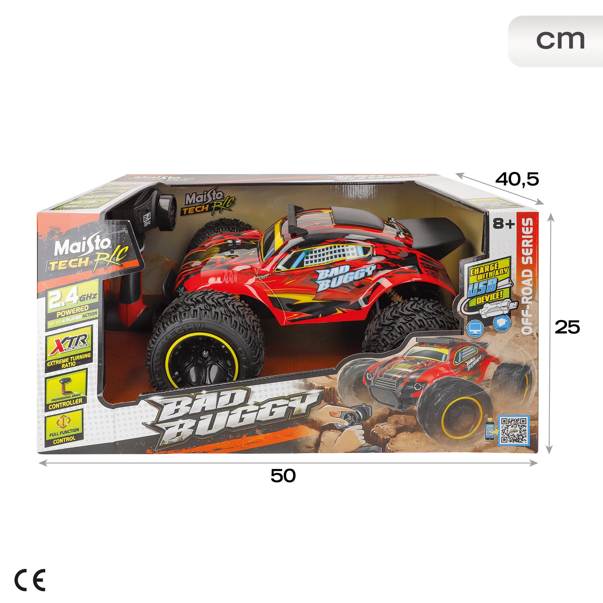 Maisto Coche teledirigido ruedas anchas Bad Buggy