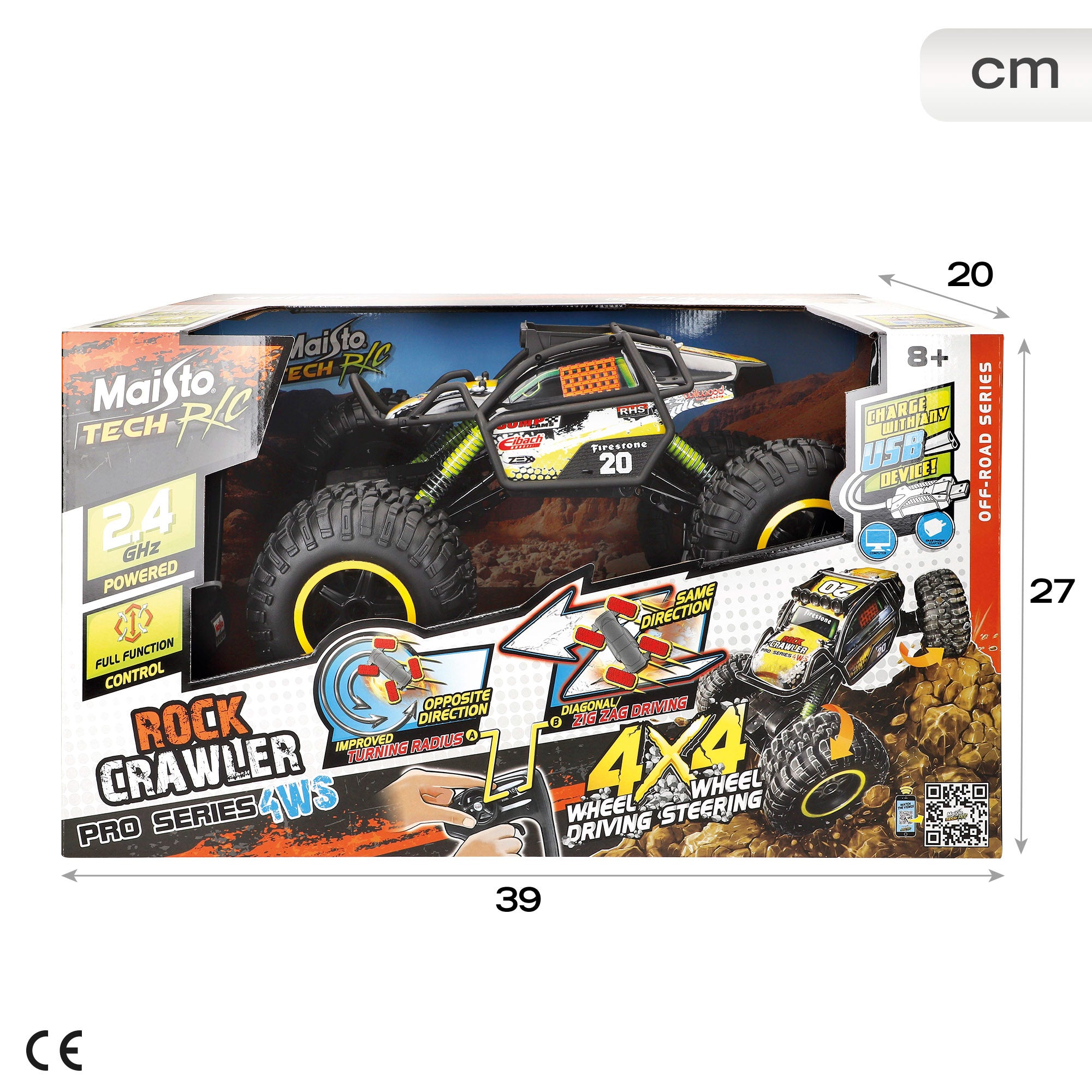 Maisto Coche teledirigido 4x4 Rock Crawler Pro Series 4WS