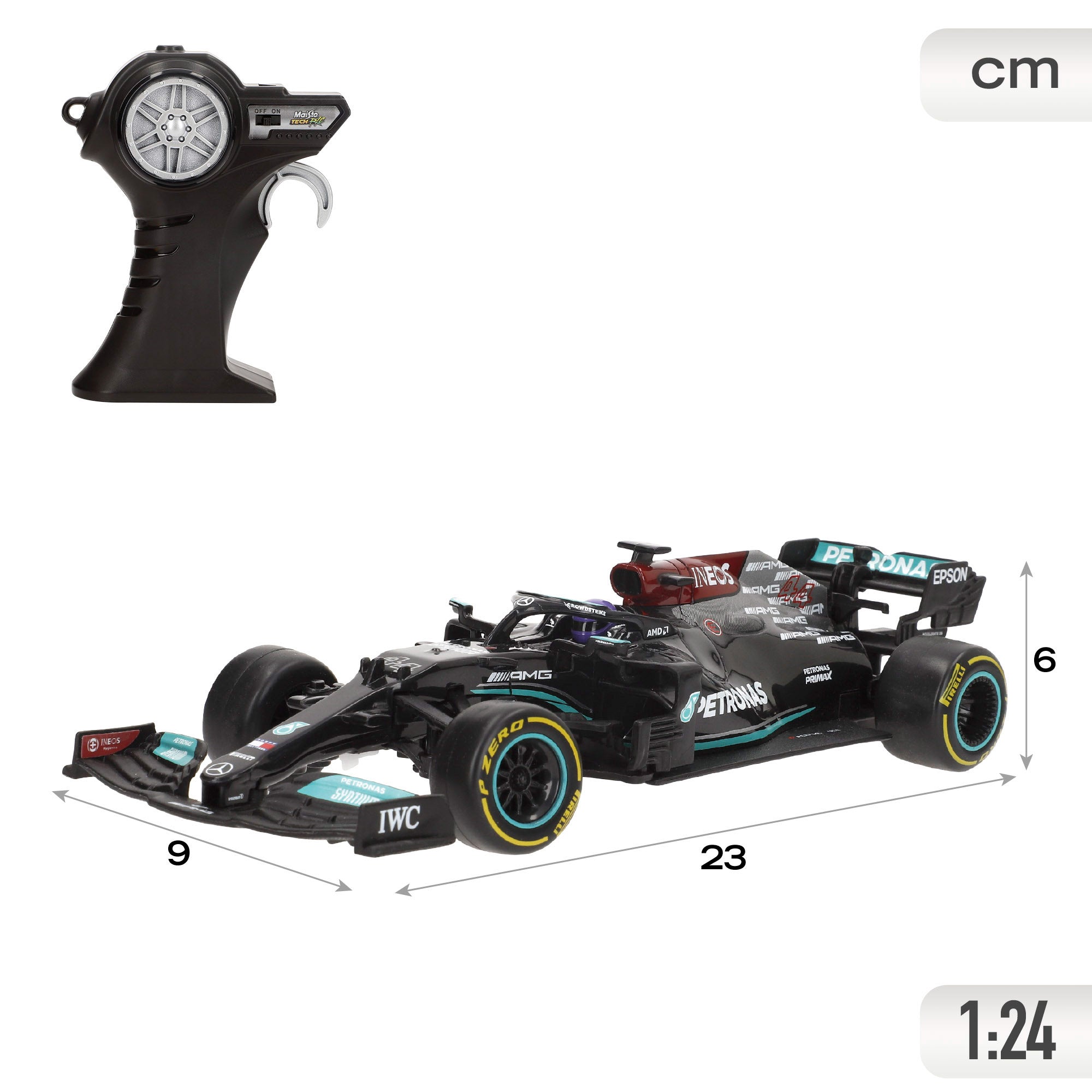 Maisto Coche teledirigido F1 2021 Mercedes-AMG F1 Hamilton 1:24