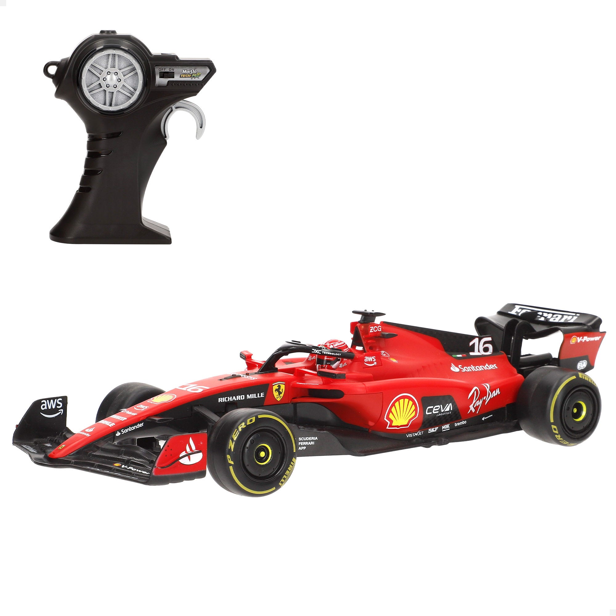 Maisto Coche teledirigido F1 2023 Ferrari SF-23 Leclerc 1:24