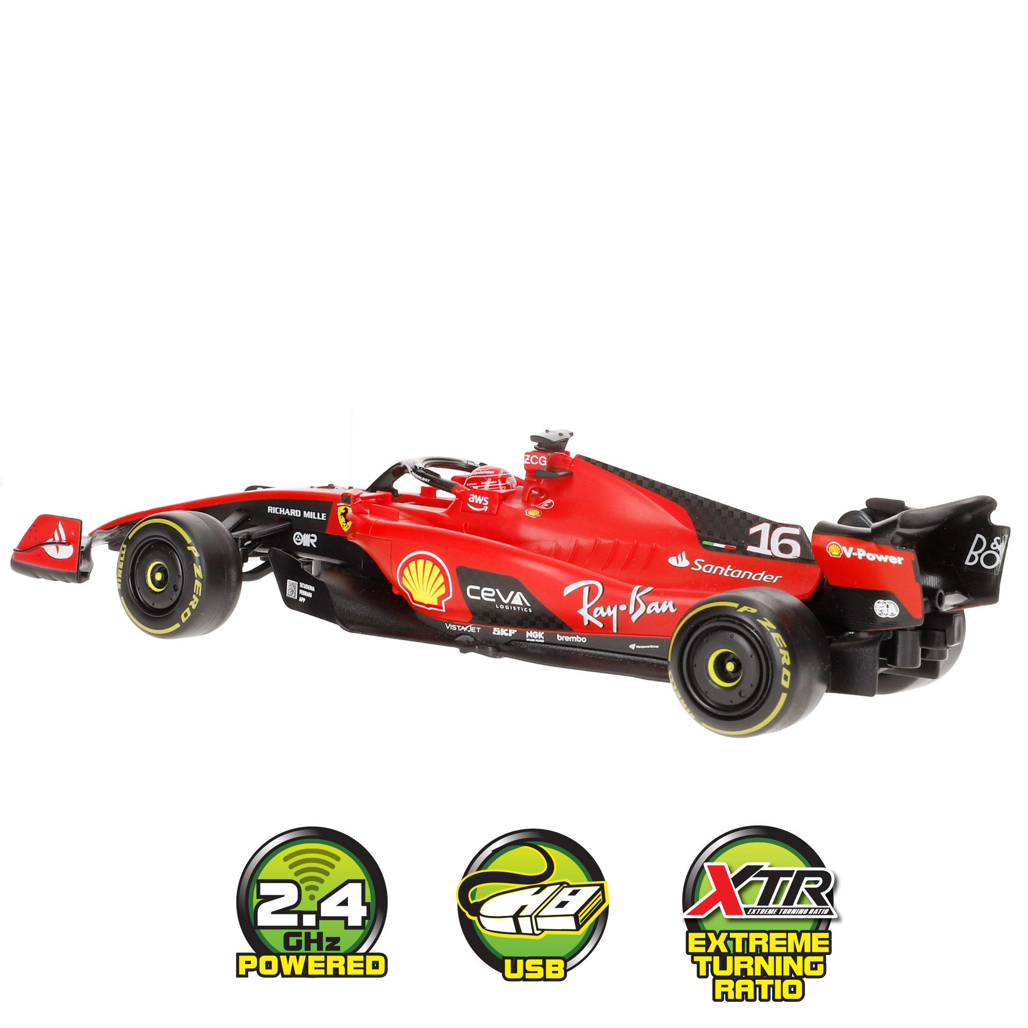 Maisto Coche teledirigido F1 2023 Ferrari SF-23 Leclerc 1:24