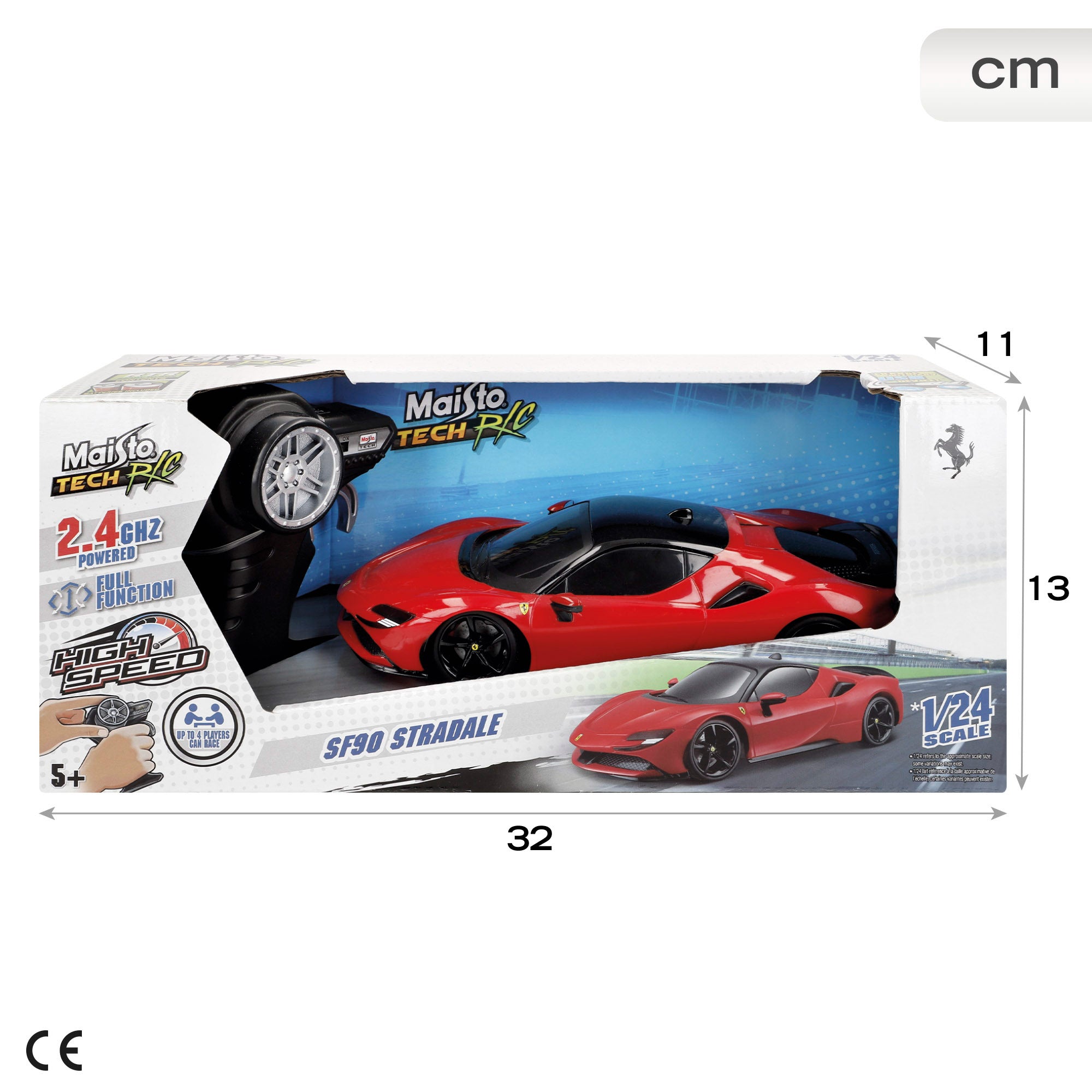 Maisto Coche teledirigido Ferrari SF90 Stradale 1:24