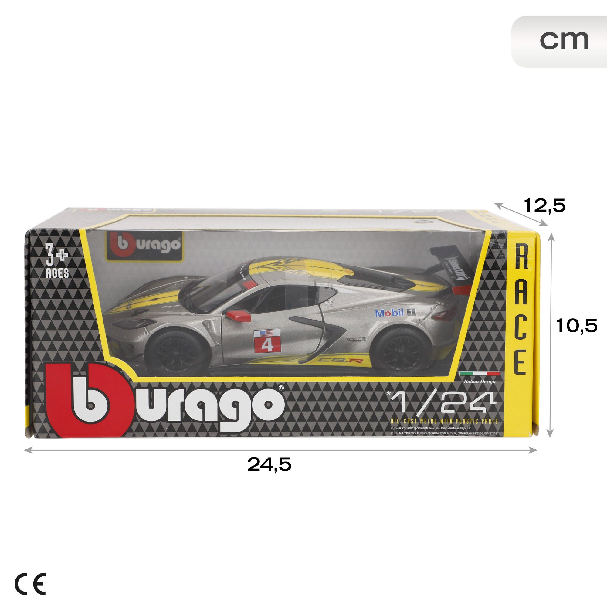 Burago Maqueta coche carreras Chevrolet Corvette C8.R 1:24
