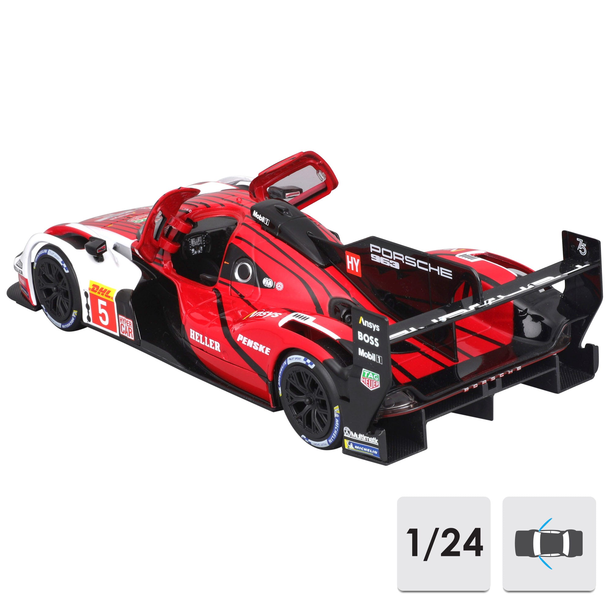 Burago Maqueta coche carreras Porsche 963 1:24