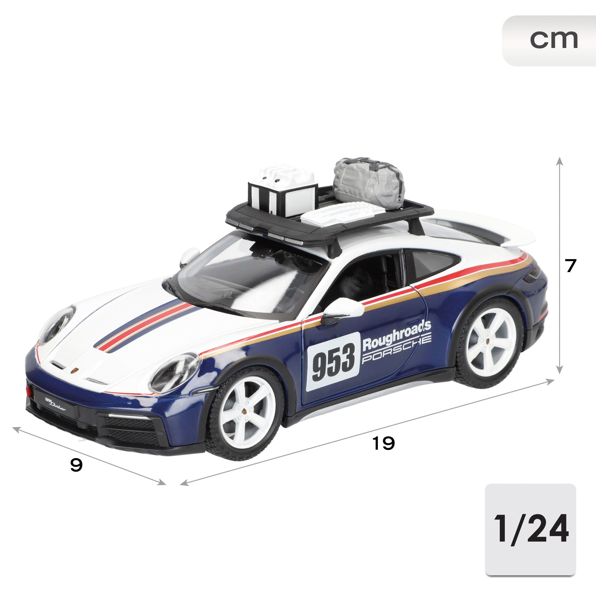 Burago Maqueta coche carreras Porsche 911 Dakar 1:24
