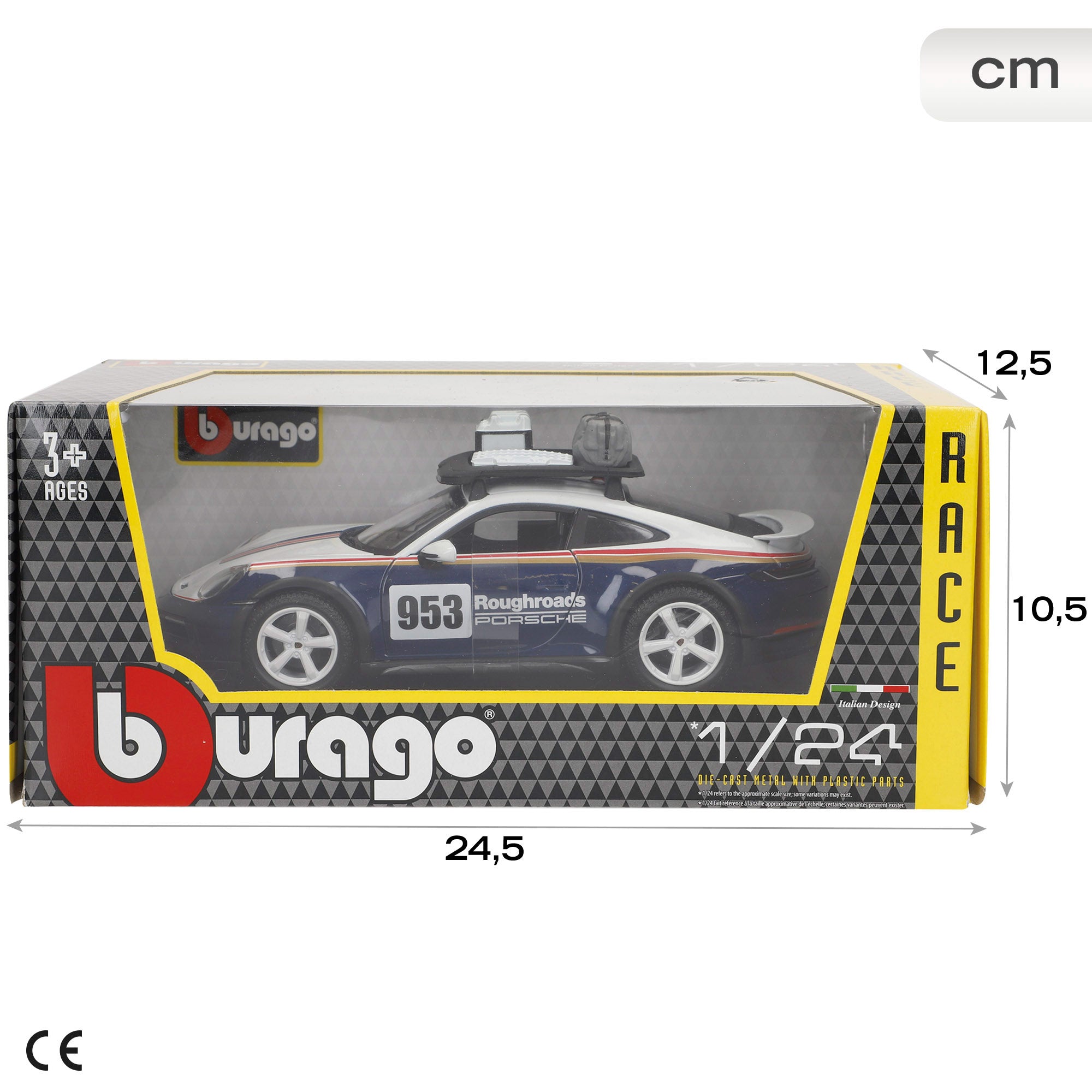 Burago Maqueta coche carreras Porsche 911 Dakar 1:24