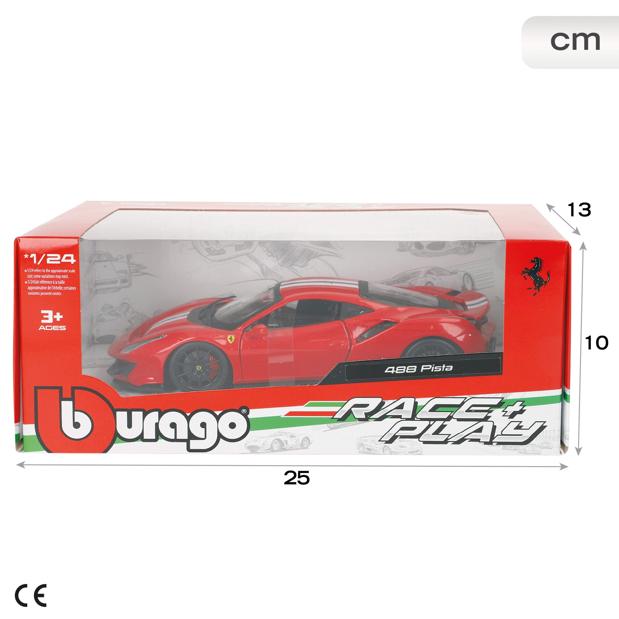Burago Maqueta coche Ferrari 488 Pista 1:24