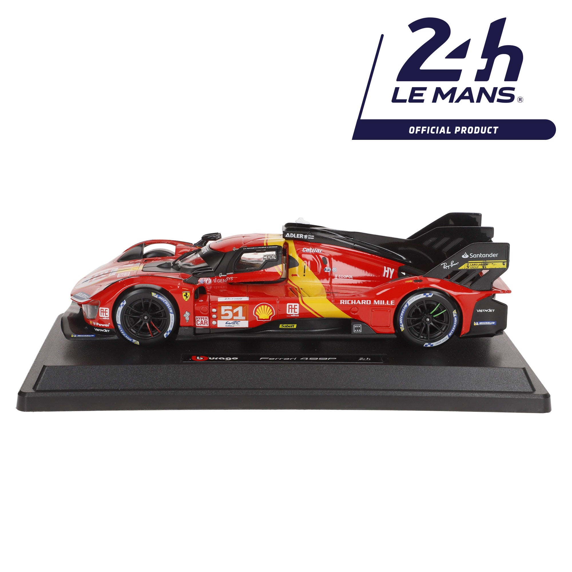 Burago Maqueta Coche Ferrari 499P LMH (2023 24h Le Mans Champion) 1:24