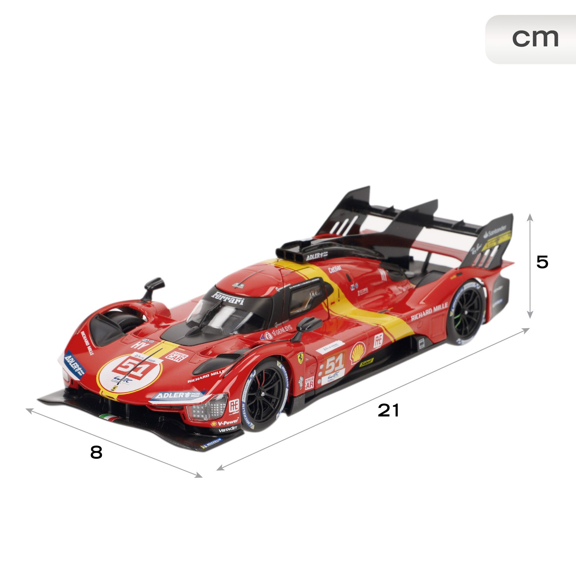 Burago Maqueta Coche Ferrari 499P LMH (2023 24h Le Mans Champion) 1:24