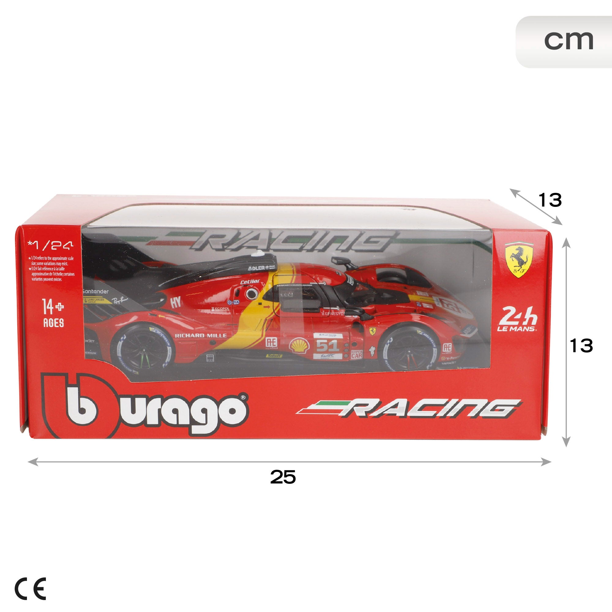 Burago Maqueta Coche Ferrari 499P LMH (2023 24h Le Mans Champion) 1:24