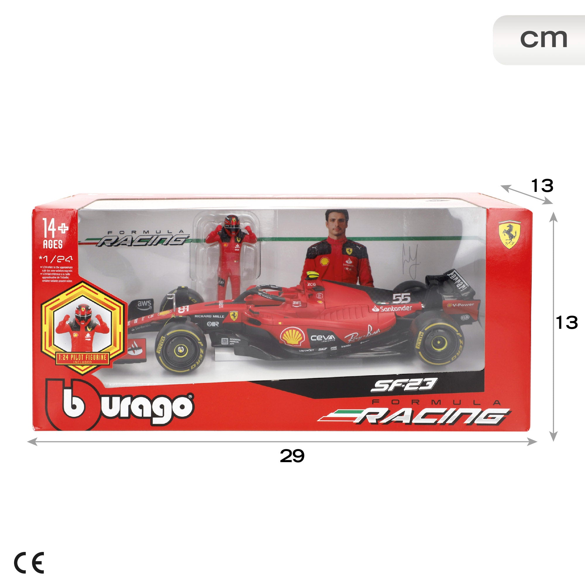 Burago Coche 1:24 Ferrari Racing SF-23 Sainz F1 2023