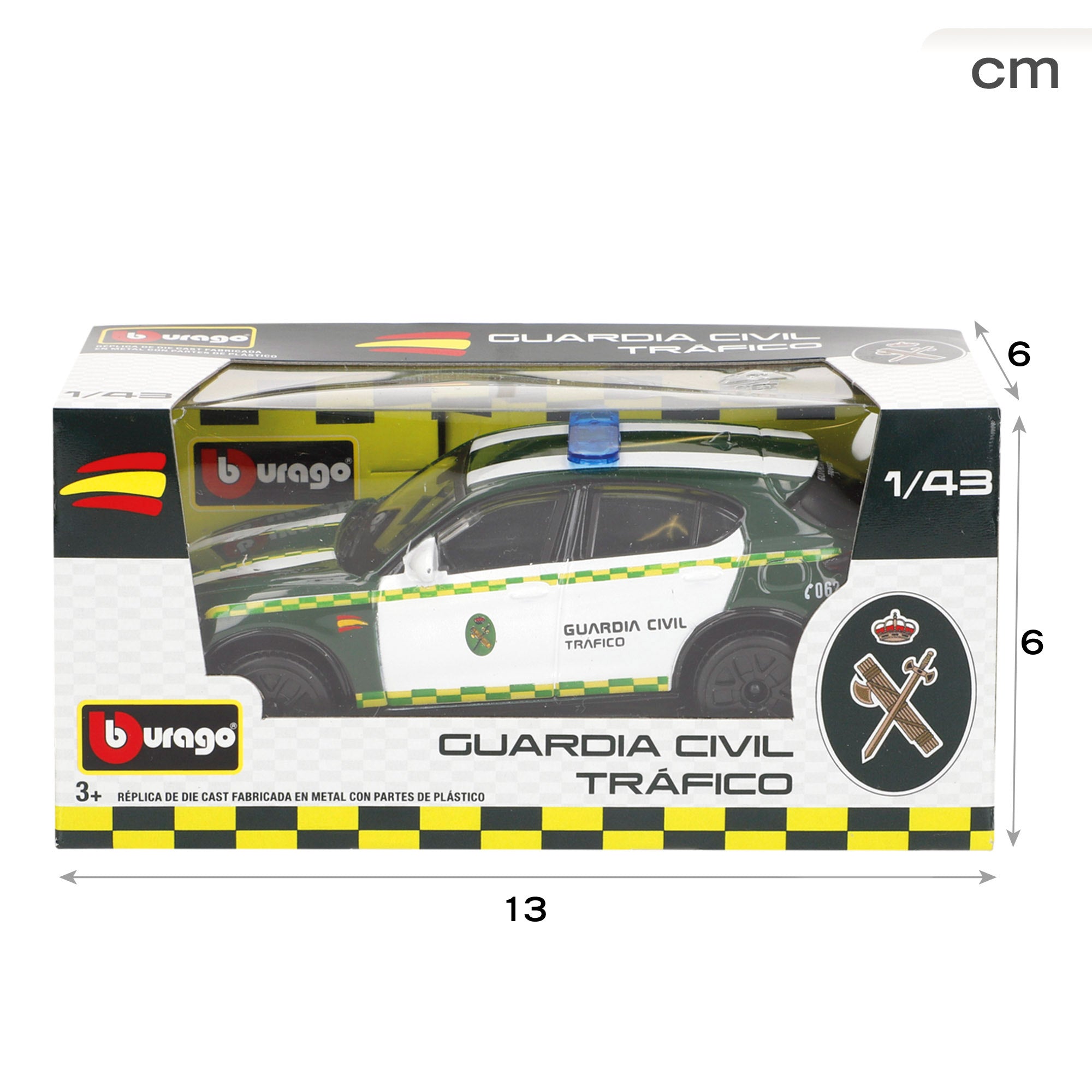 Burago Coche Guardia Civil Tráfico réplica original Alfa Romeo Giulia 1:43