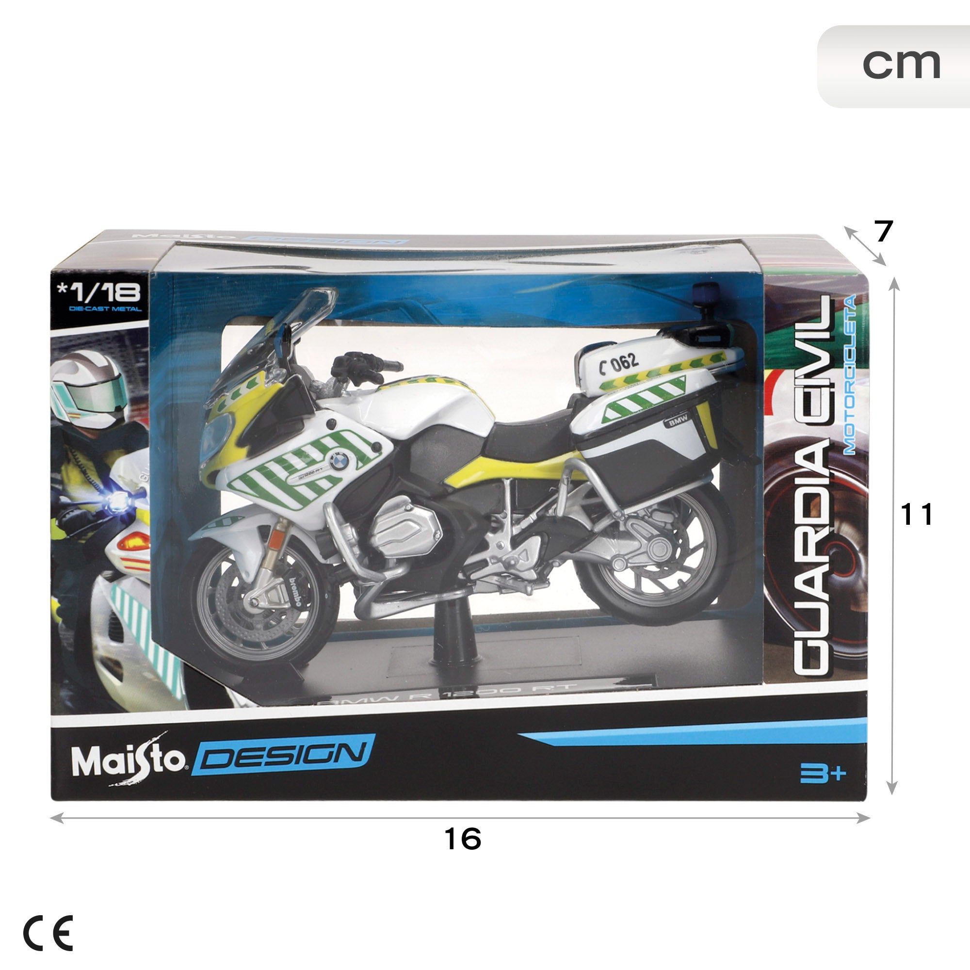 Maisto Maqueta moto Guardia Civil BMW R1200 RT 1:18
