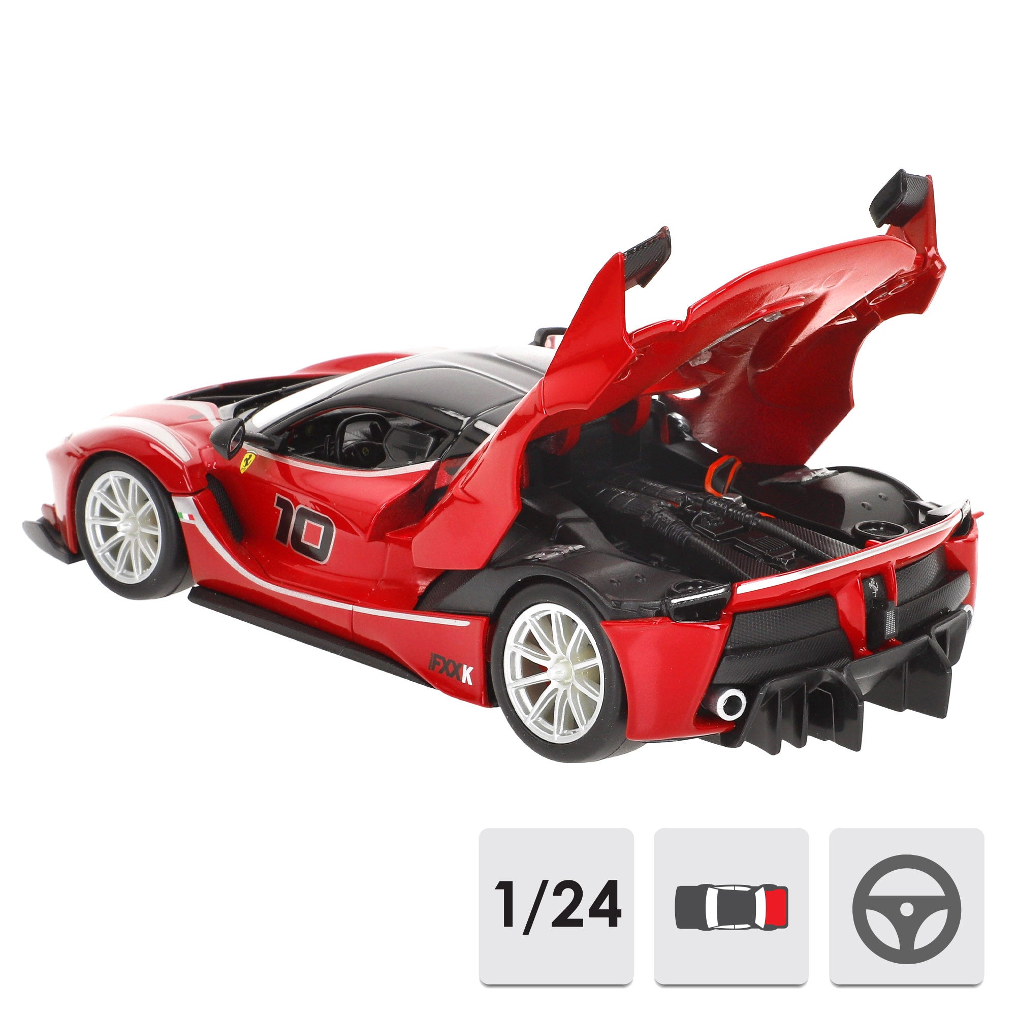 Burago Maqueta coche Ferrari FXX-K Nº10 1:24