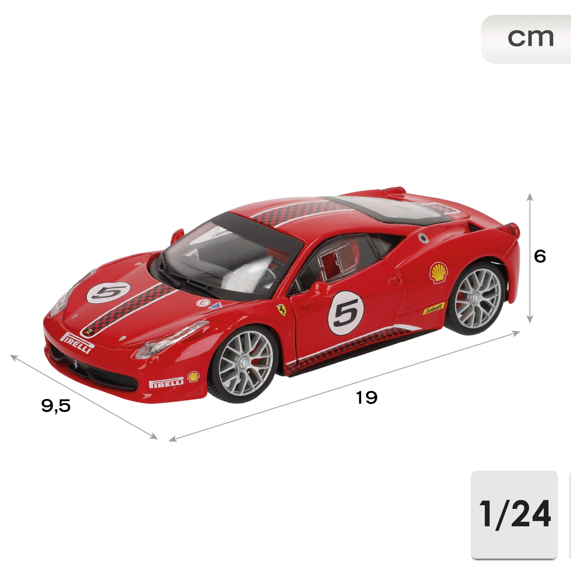 Burago Maqueta Coche Ferrari 458 Challenge Nº5 1:24