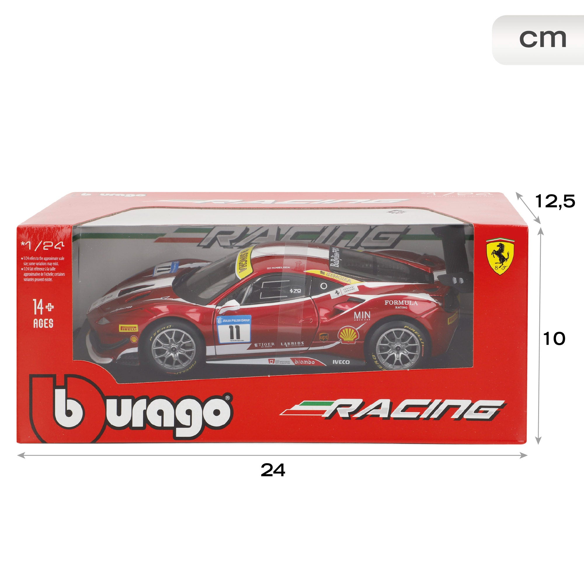 Burago Maqueta Coche Ferrari 488 Challenge Nº11 1:24