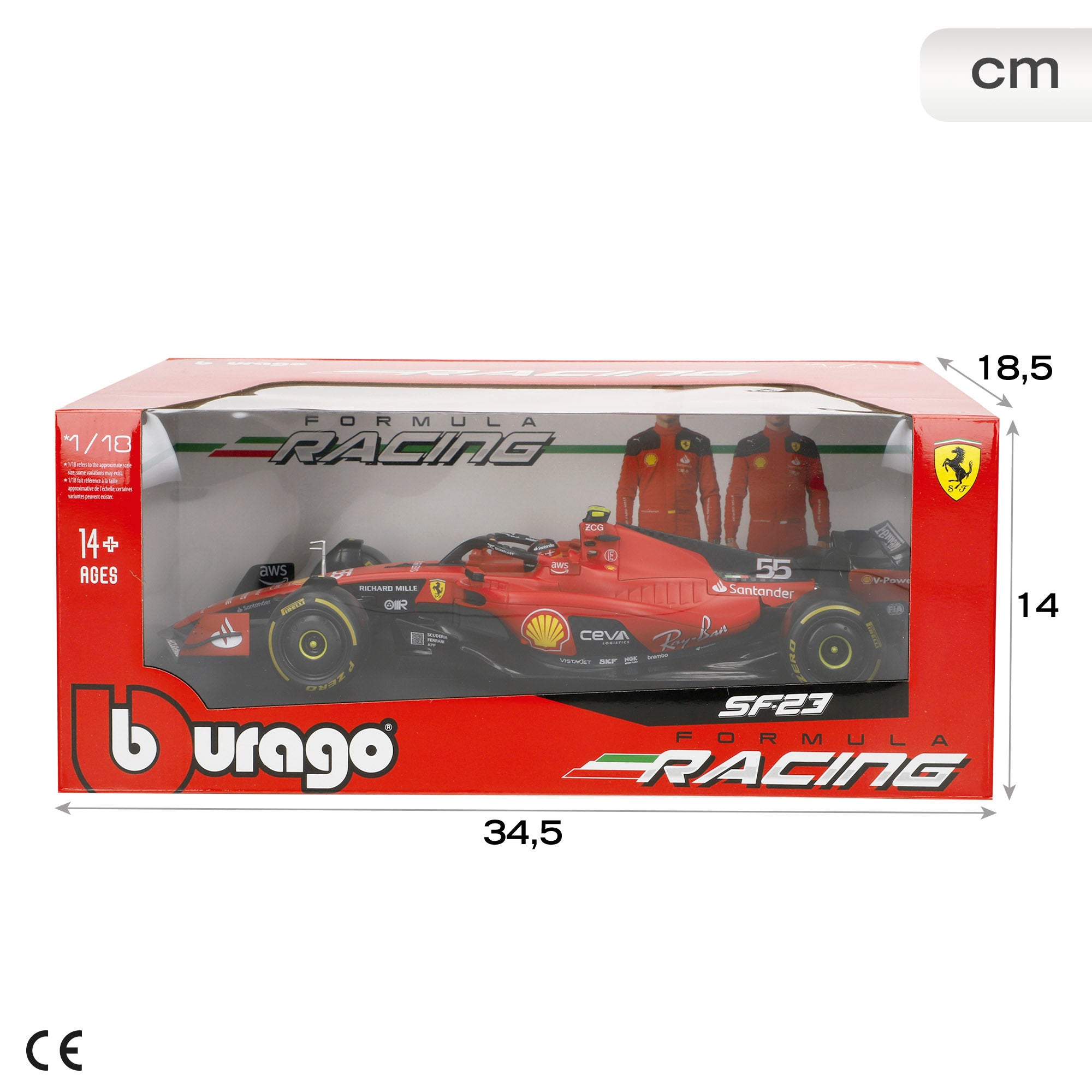 Burago Coche 1:18 Ferrari SF-23 Carlos Sainz F1 2023
