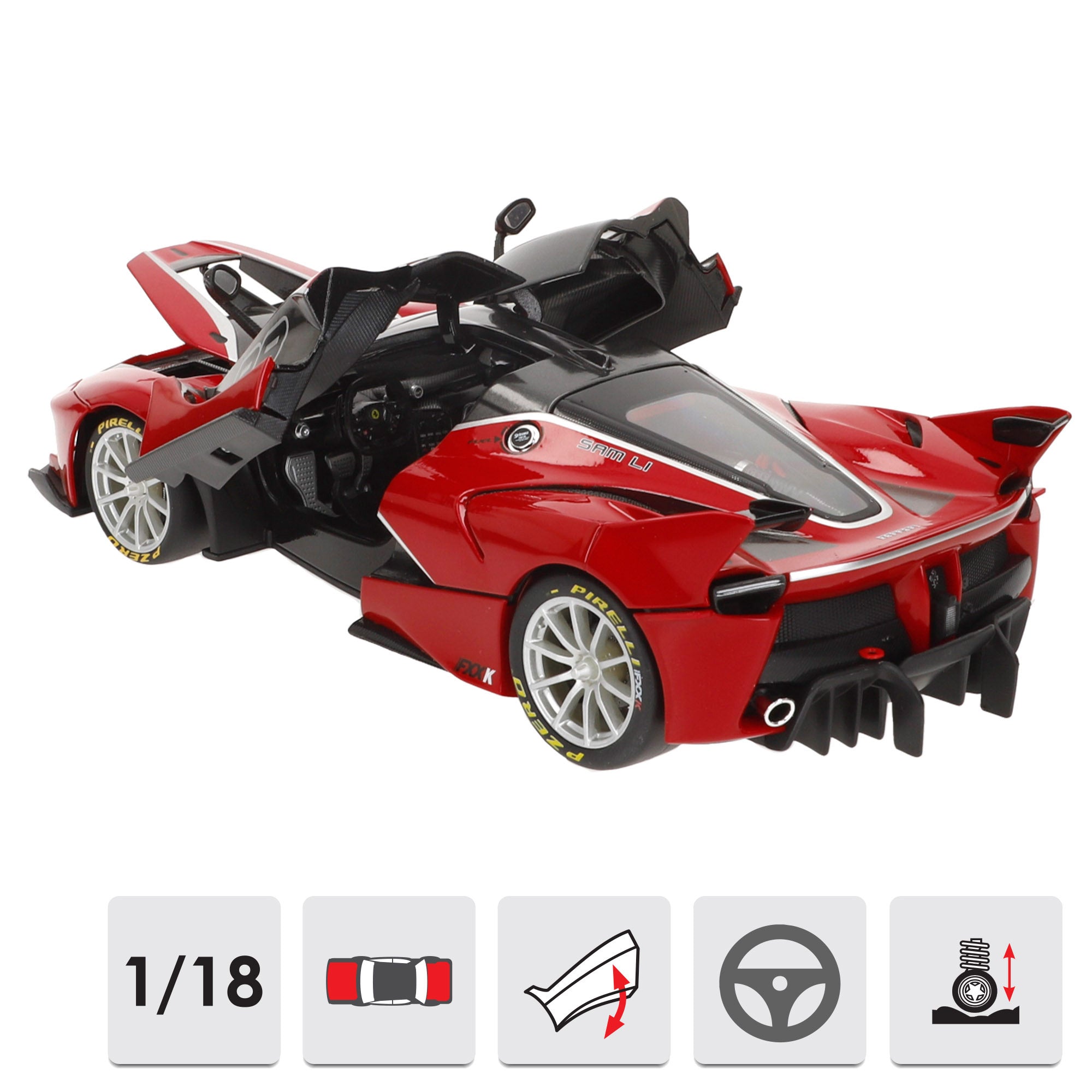 Burago Maqueta Coche Ferrari FXX-K Nº88 1:18