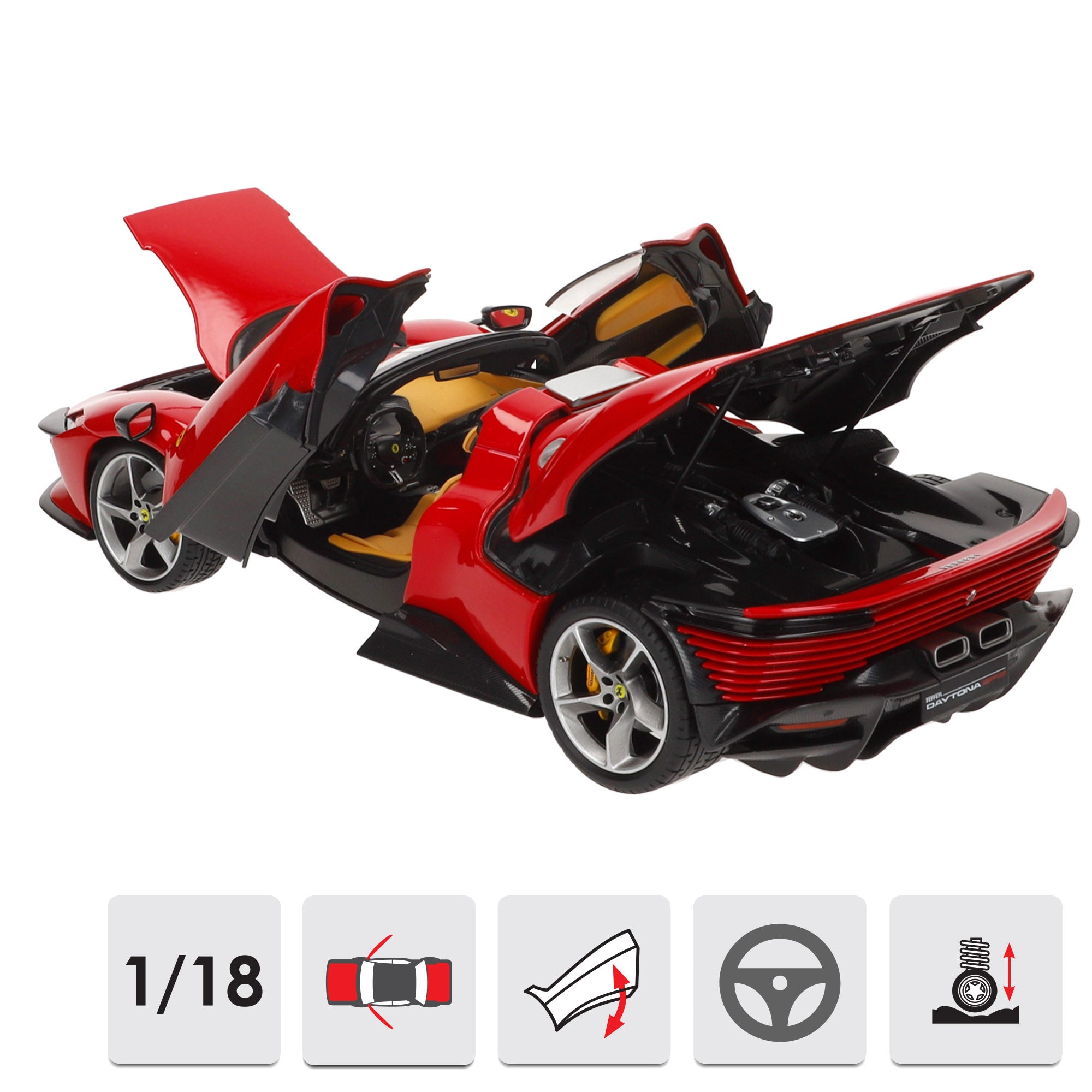 Burago Maqueta Coche Ferrari Daytona SP3 Rojo 1:18