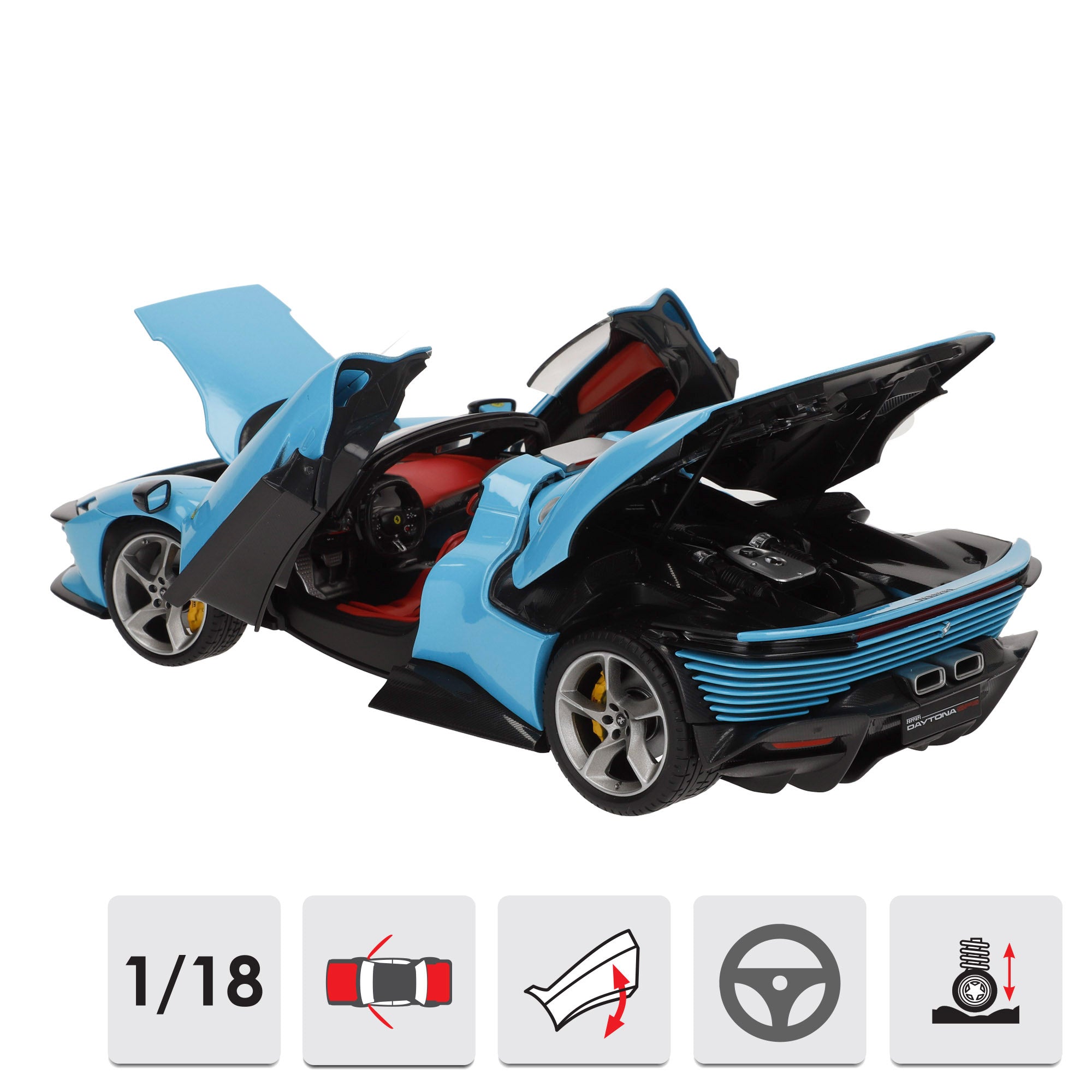 Burago Maqueta Coche Ferrari Daytona SP3 Azul 1:18