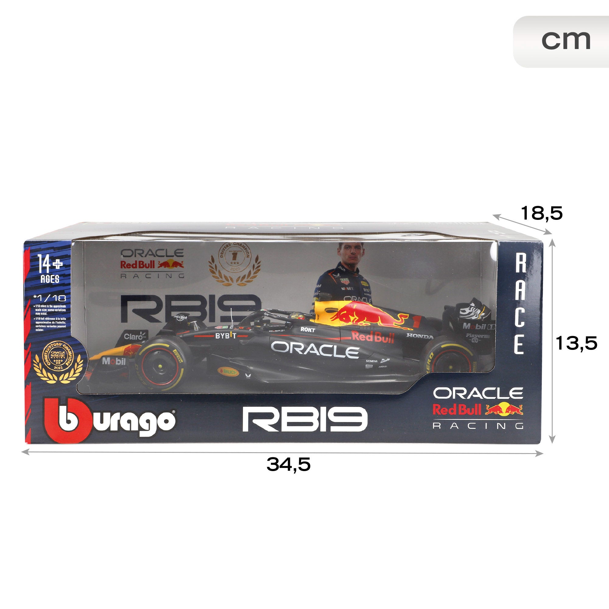 Burago Coche 1:18 Red Bull Racing RB19 Verstappen F1 2023