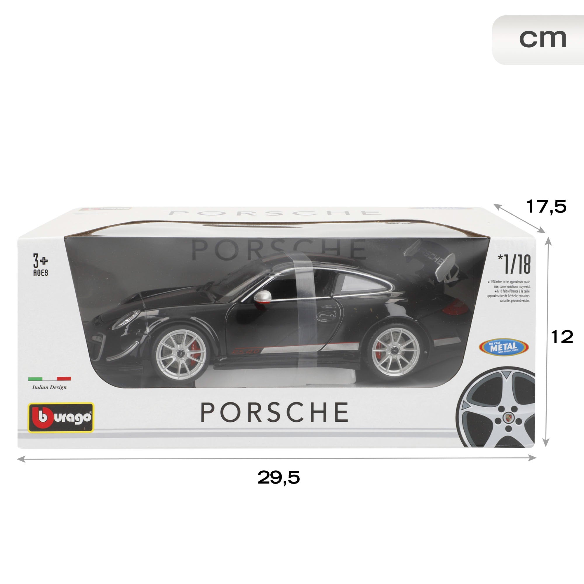 Burago Maqueta Coche Porsche 911 GT3 RS 4.0 Negro 1:18
