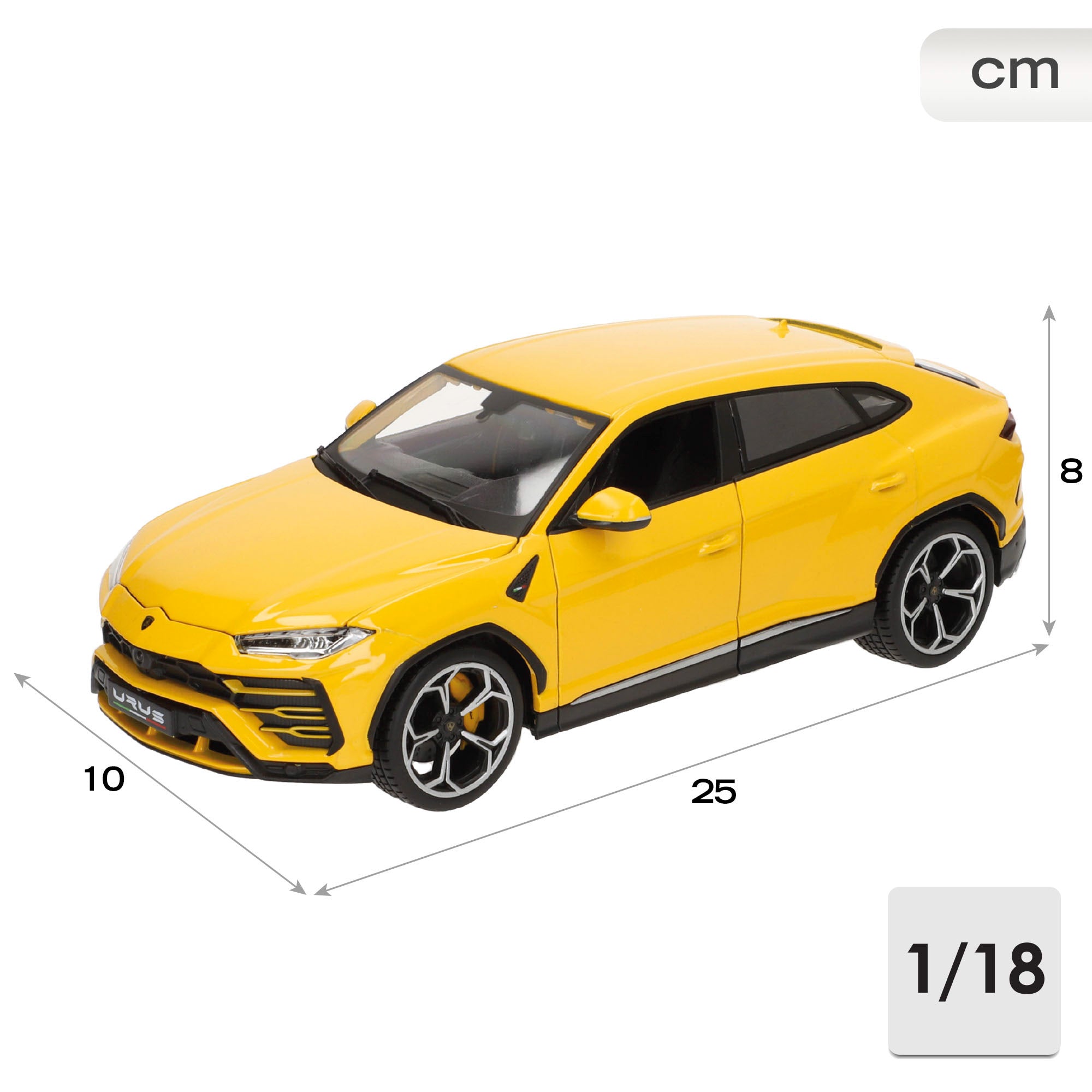 Burago Maqueta Coche Lamborghini Urus Amarillo 1:18