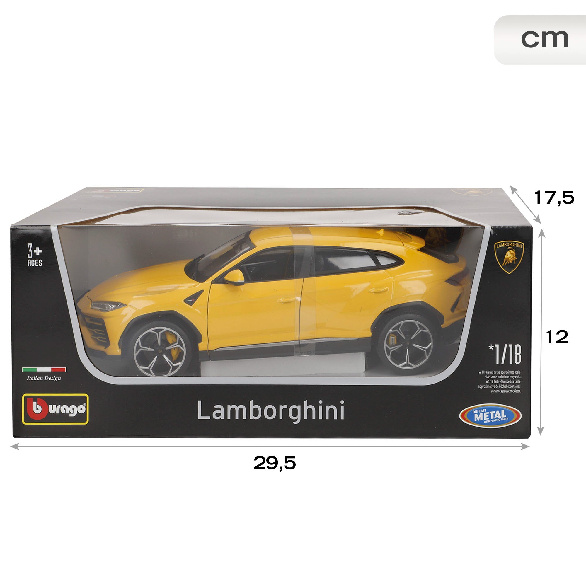 Burago Maqueta Coche Lamborghini Urus Amarillo 1:18