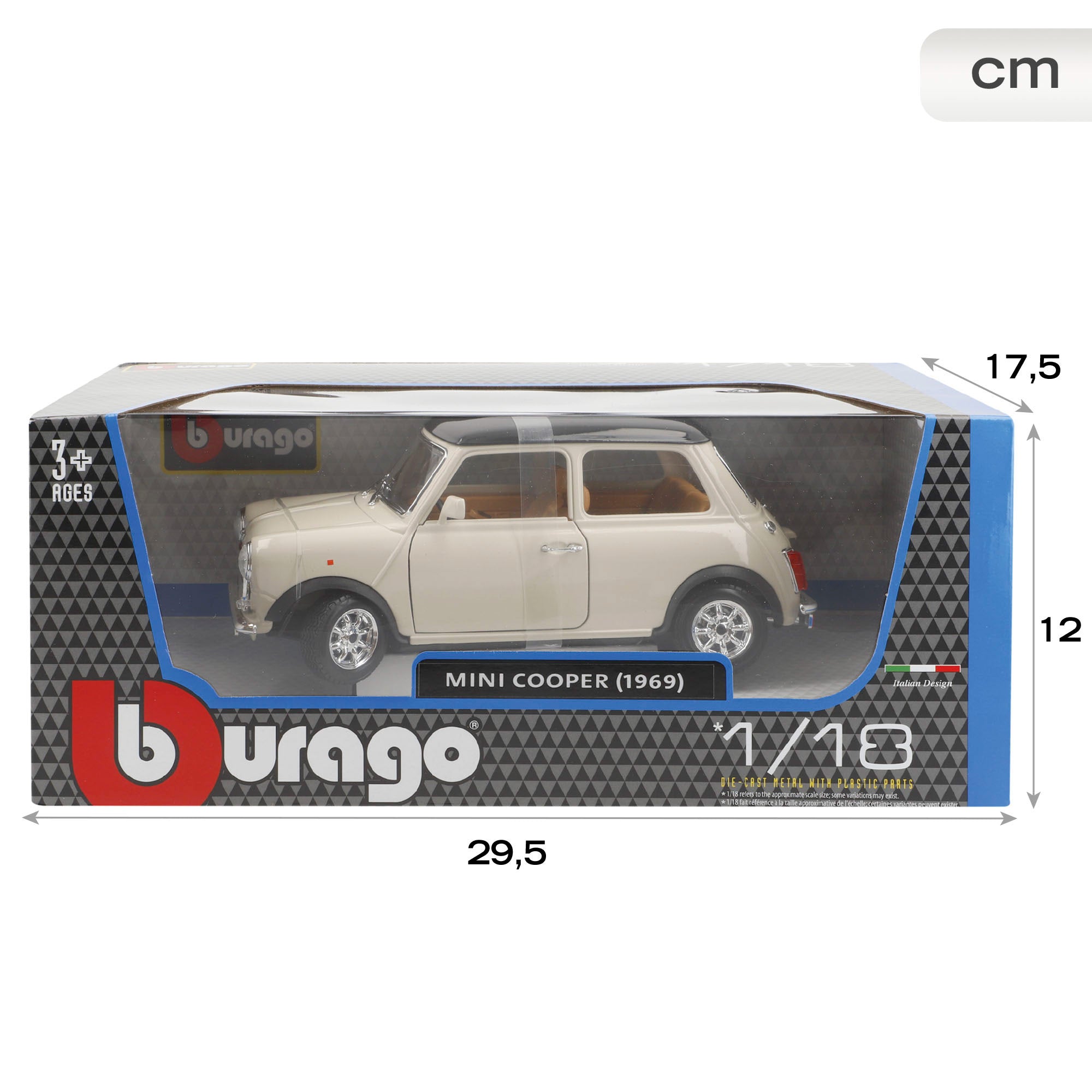 Burago Maqueta Coche Mini Cooper 1969 1:18
