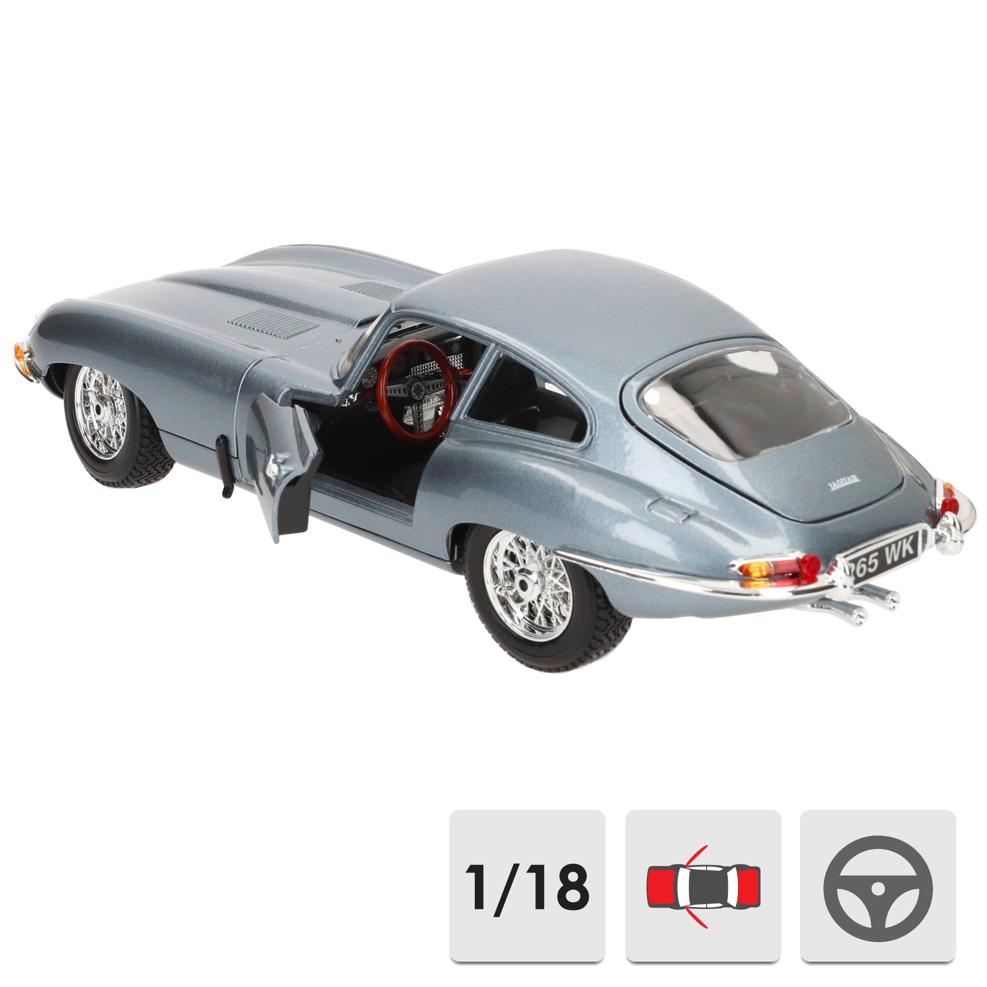Burago Maqueta Coche Jaguar E-Type Coupé 1961 1:18