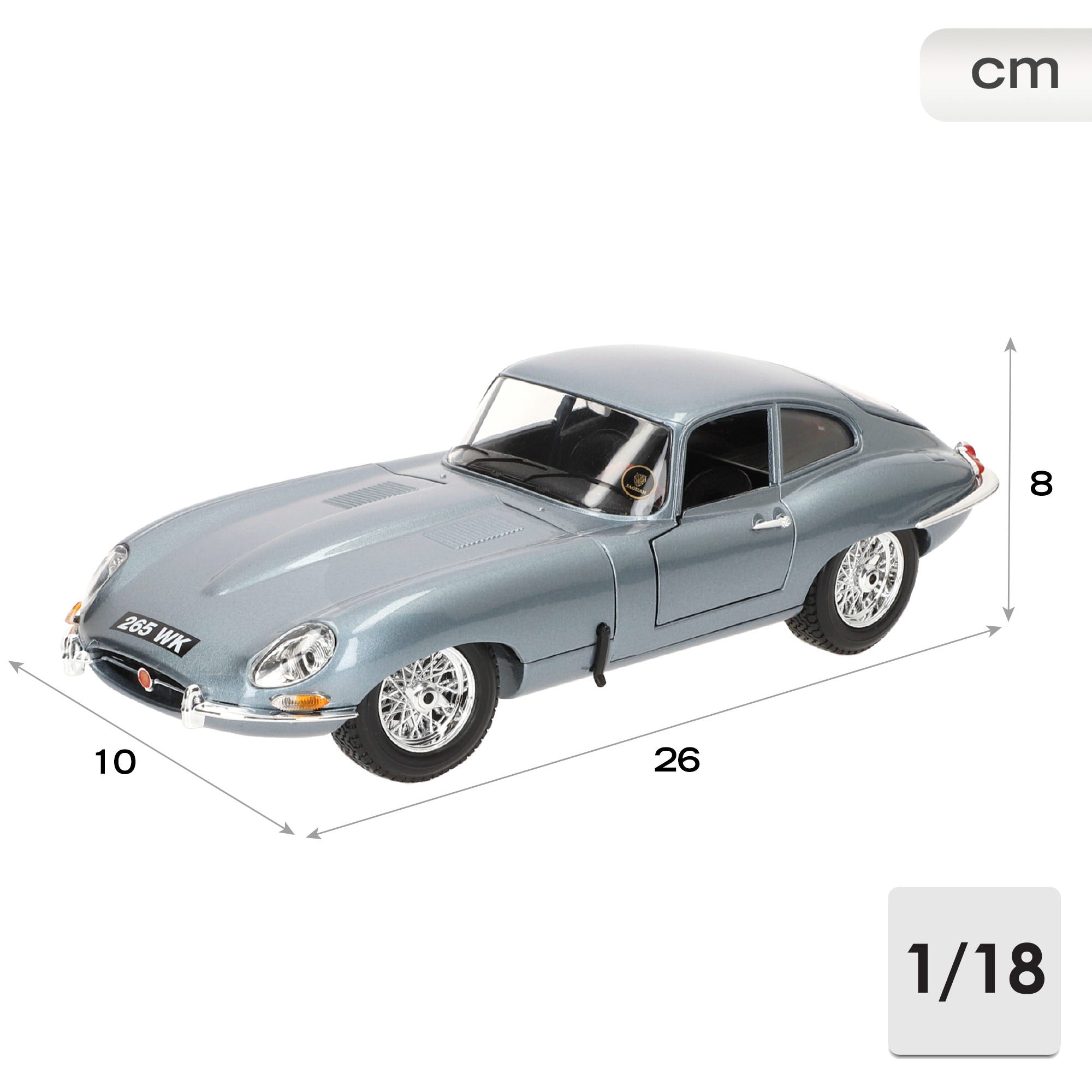 Burago Maqueta Coche Jaguar E-Type Coupé 1961 1:18