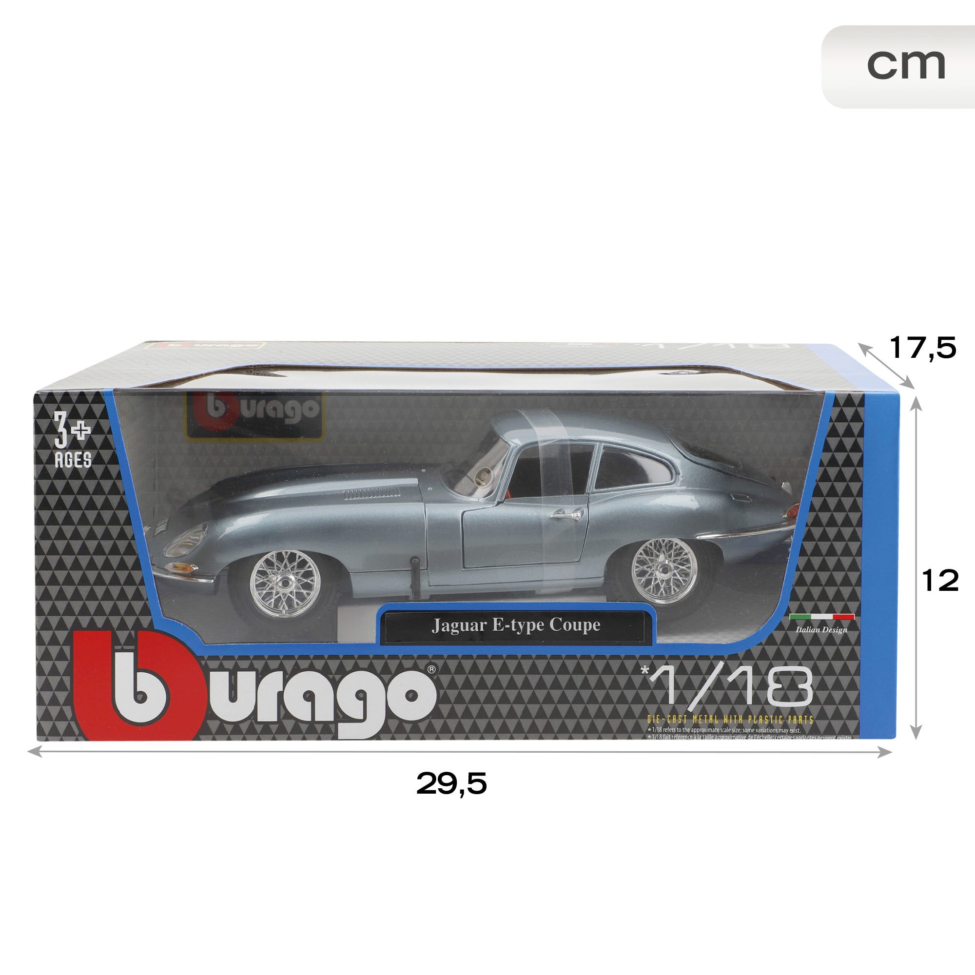 Burago Maqueta Coche Jaguar E-Type Coupé 1961 1:18