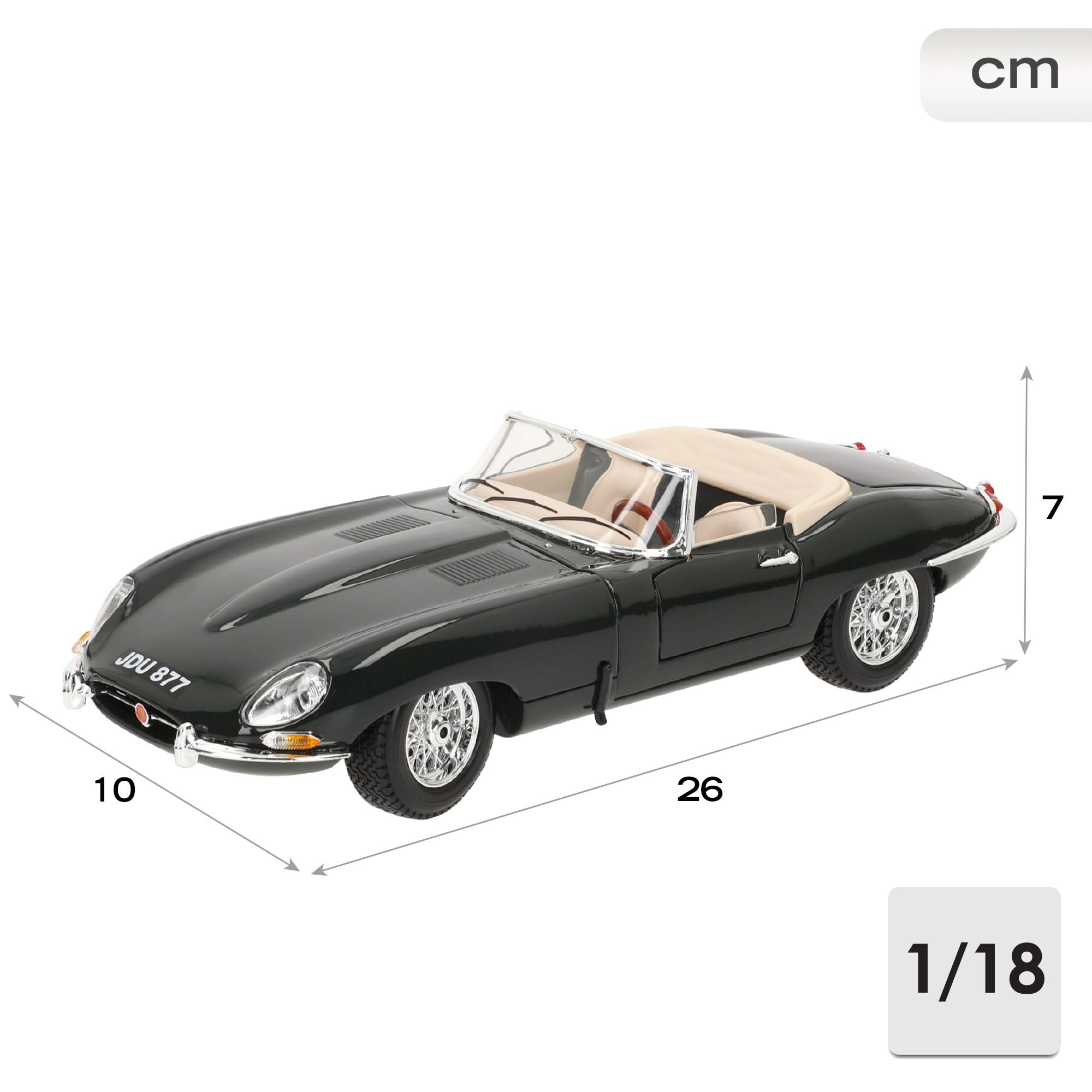 Burago Maqueta Coche Jaguar E-Type Cabrio 1961 1:18