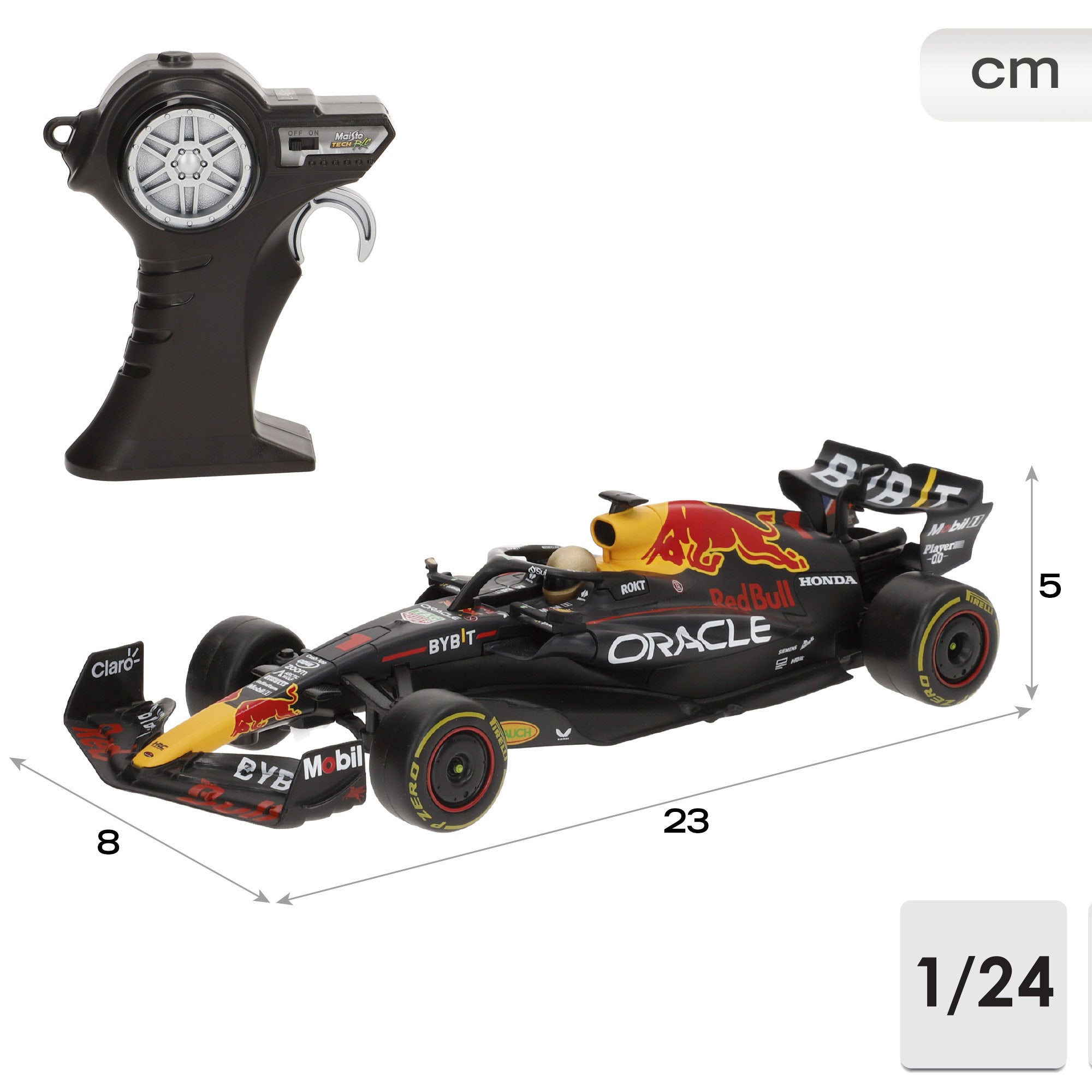 Maisto Coche teledirigido F1 2023 Oracle Red Bull Racing RB19 Verstappen o Pérez 1:24