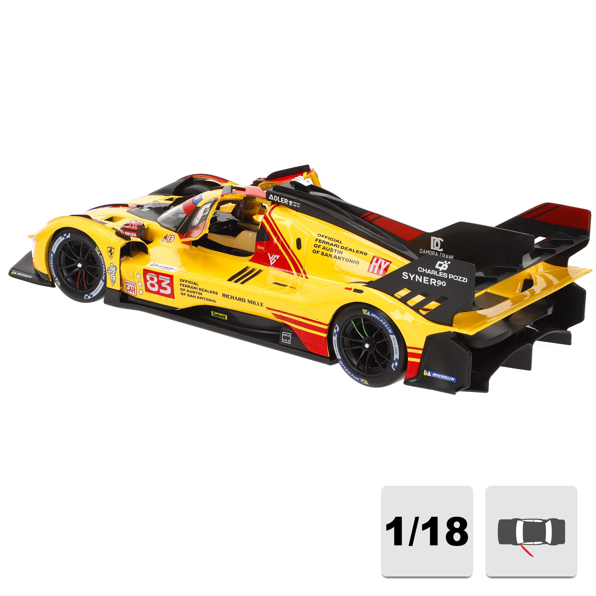 Burago Coche 1:18 Ferrari 499P LMH Hypercar 2024