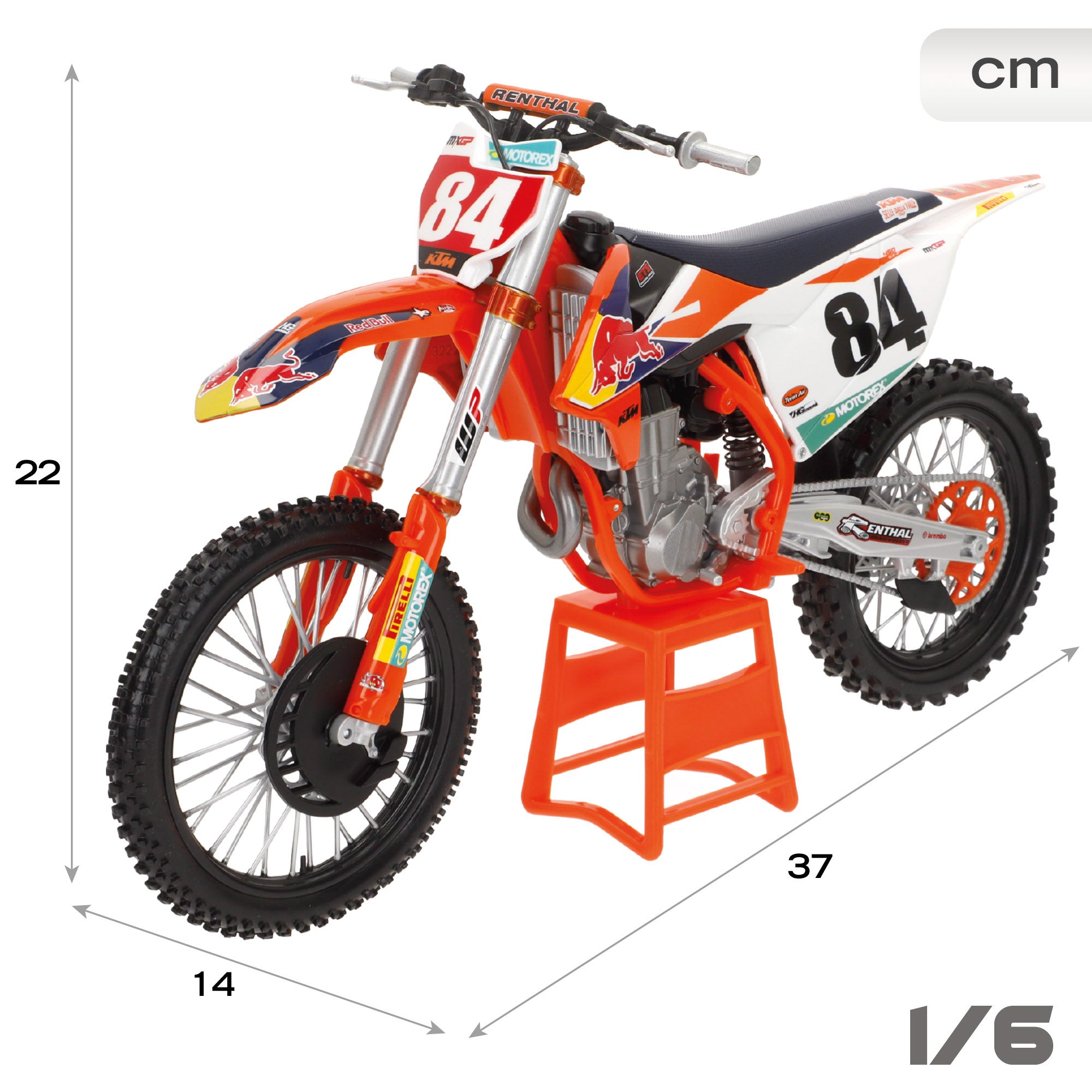 Maisto Maqueta moto KTM Supercross SX450 2018 Jeff Herling 1:6