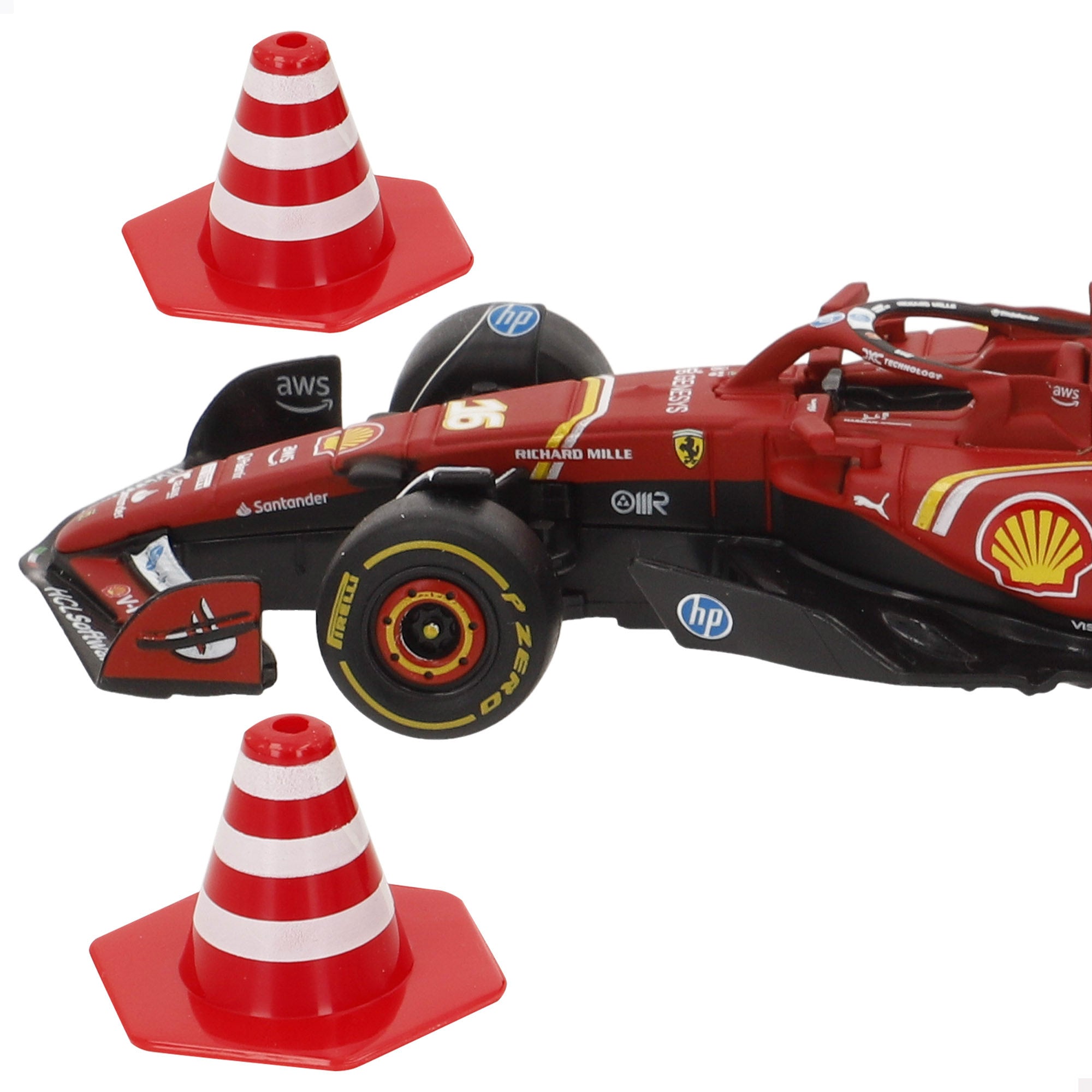 Maisto Coche teledirigido F1 2024 Ferrari SF-24 Leclerc 1:41