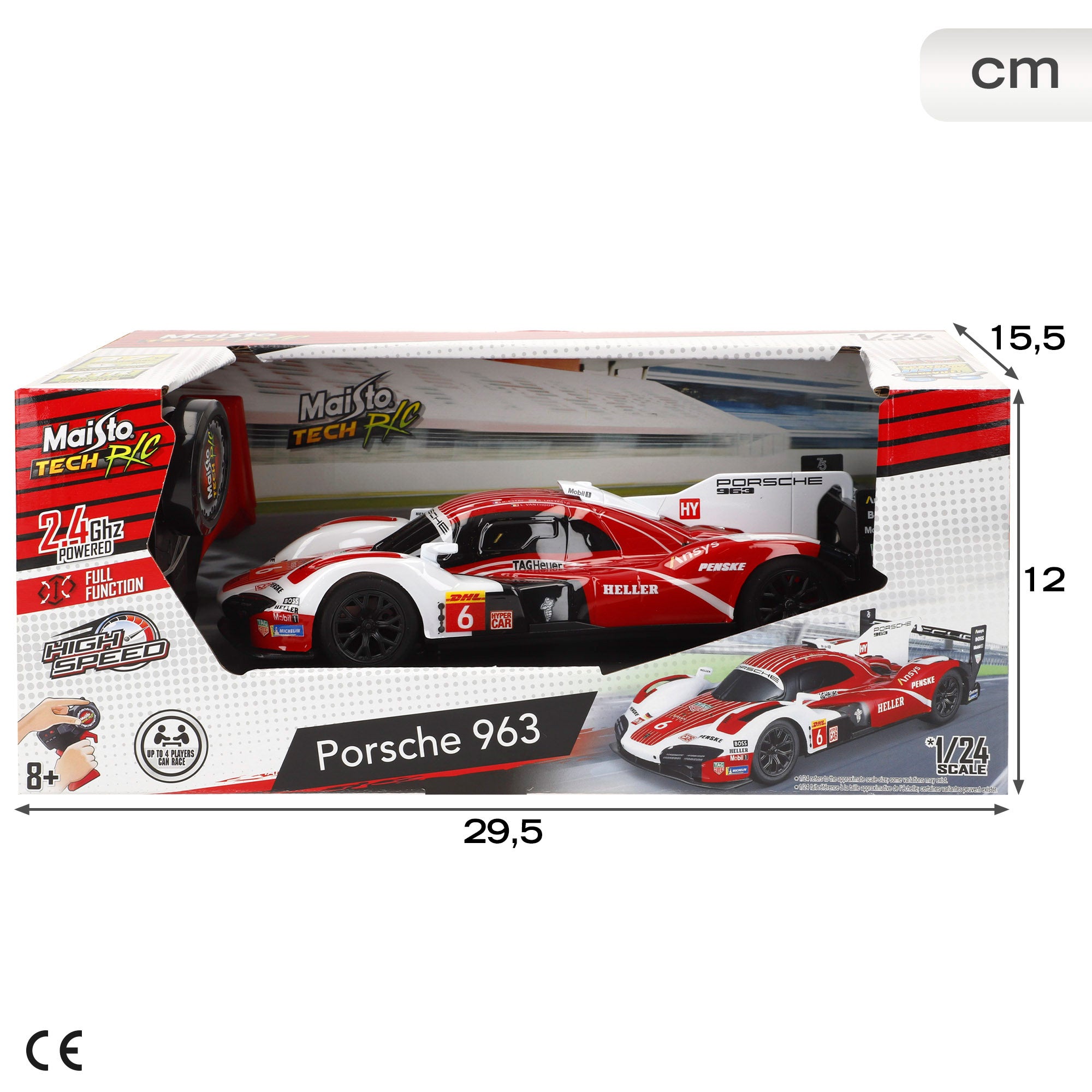 Maisto Tech R/C Coche teledirigido Porsche 963 1:24