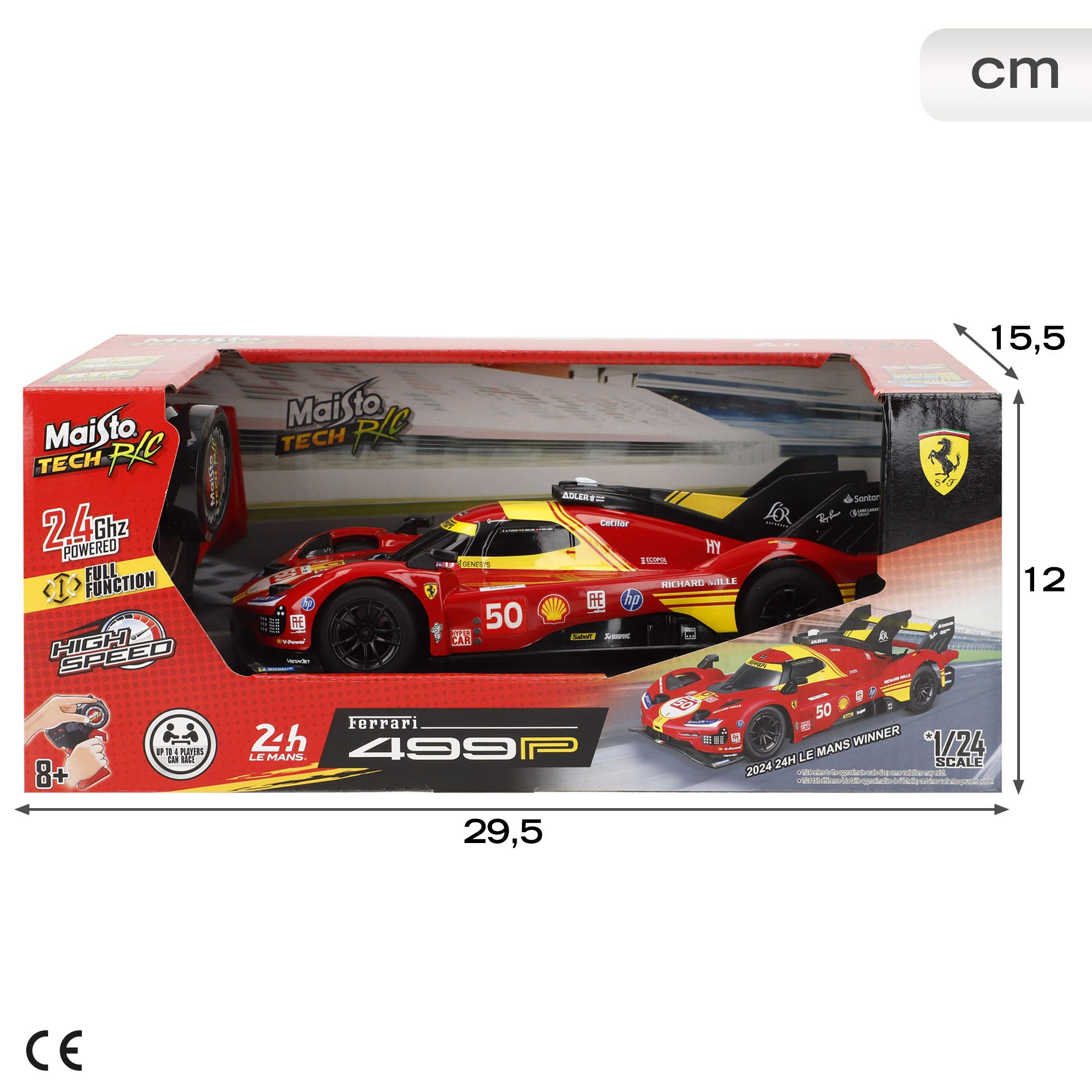 Maisto Tech R/C Coche teledirigido Ferrari 499P 1:24