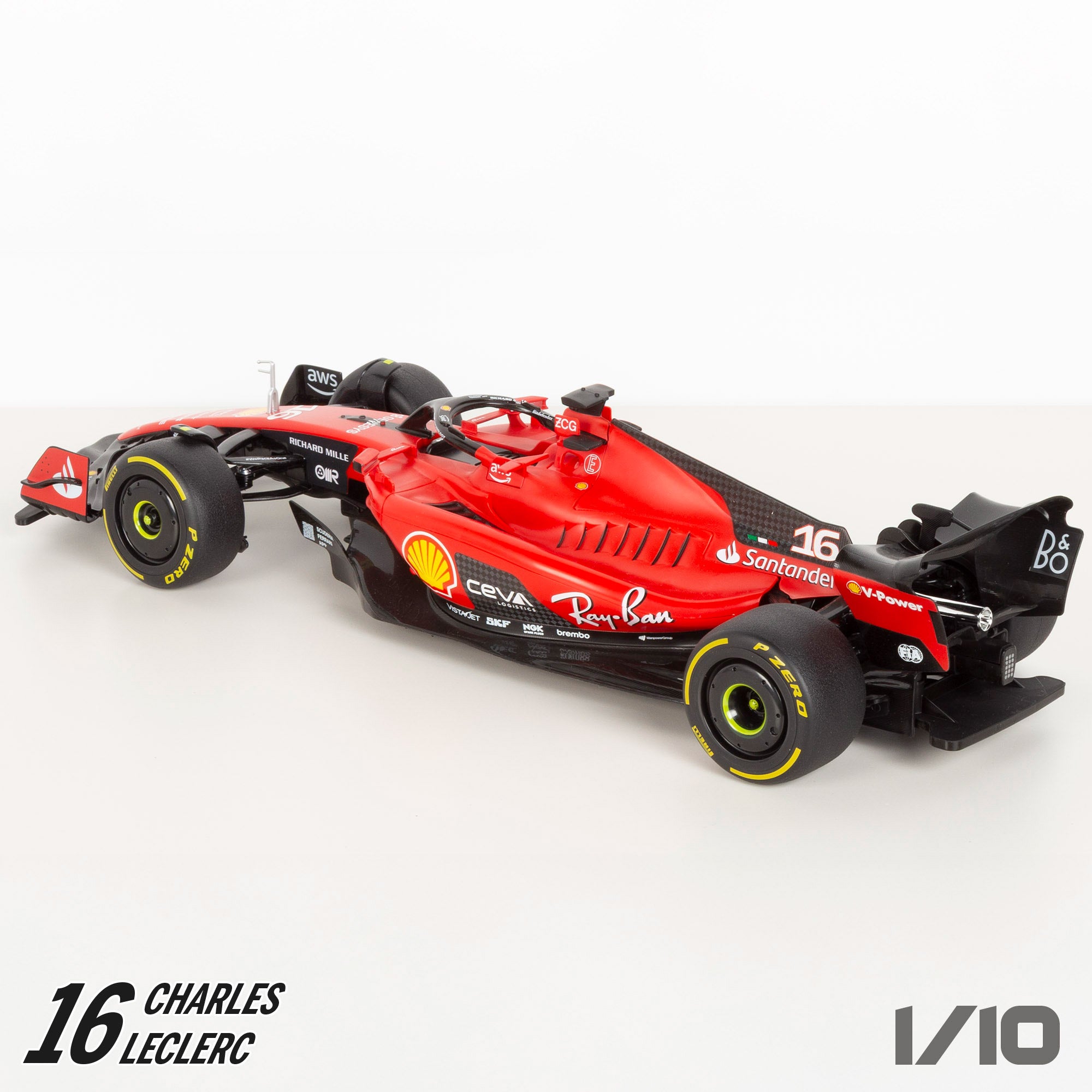 Maisto Coche teledirigido F1 2023 Ferrari SF-23 Charles Leclerc 1:10