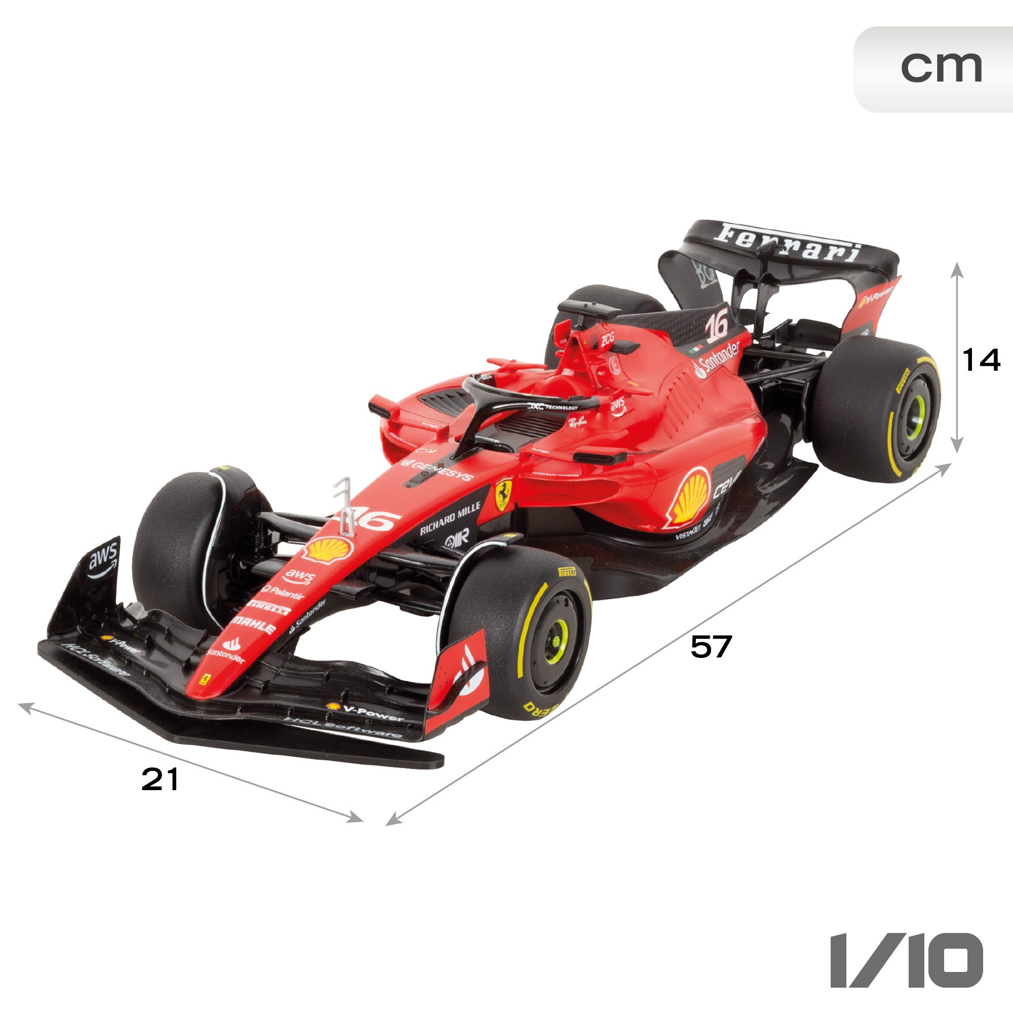 Maisto Coche teledirigido F1 2023 Ferrari SF-23 Charles Leclerc 1:10