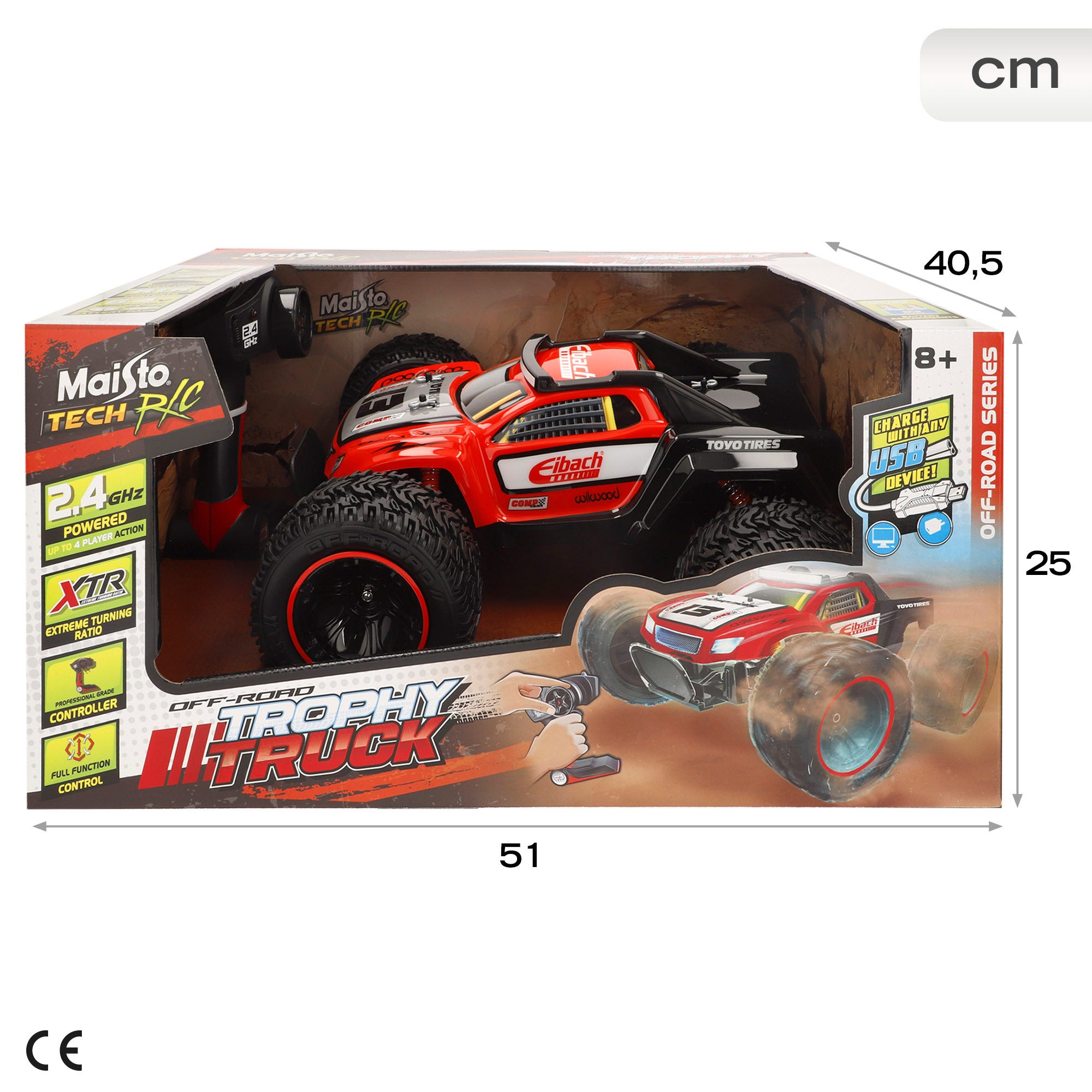 Maisto Coche teledirigido Trophy Truck off road 1:14