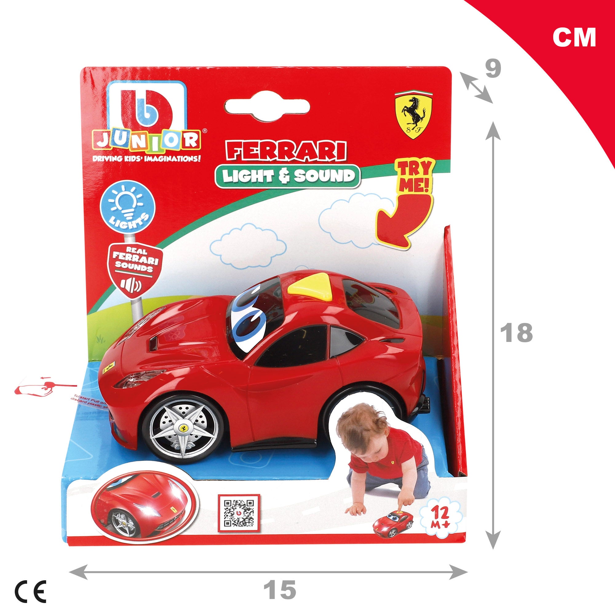 Burago Ferrari de juguete con luz y sonido