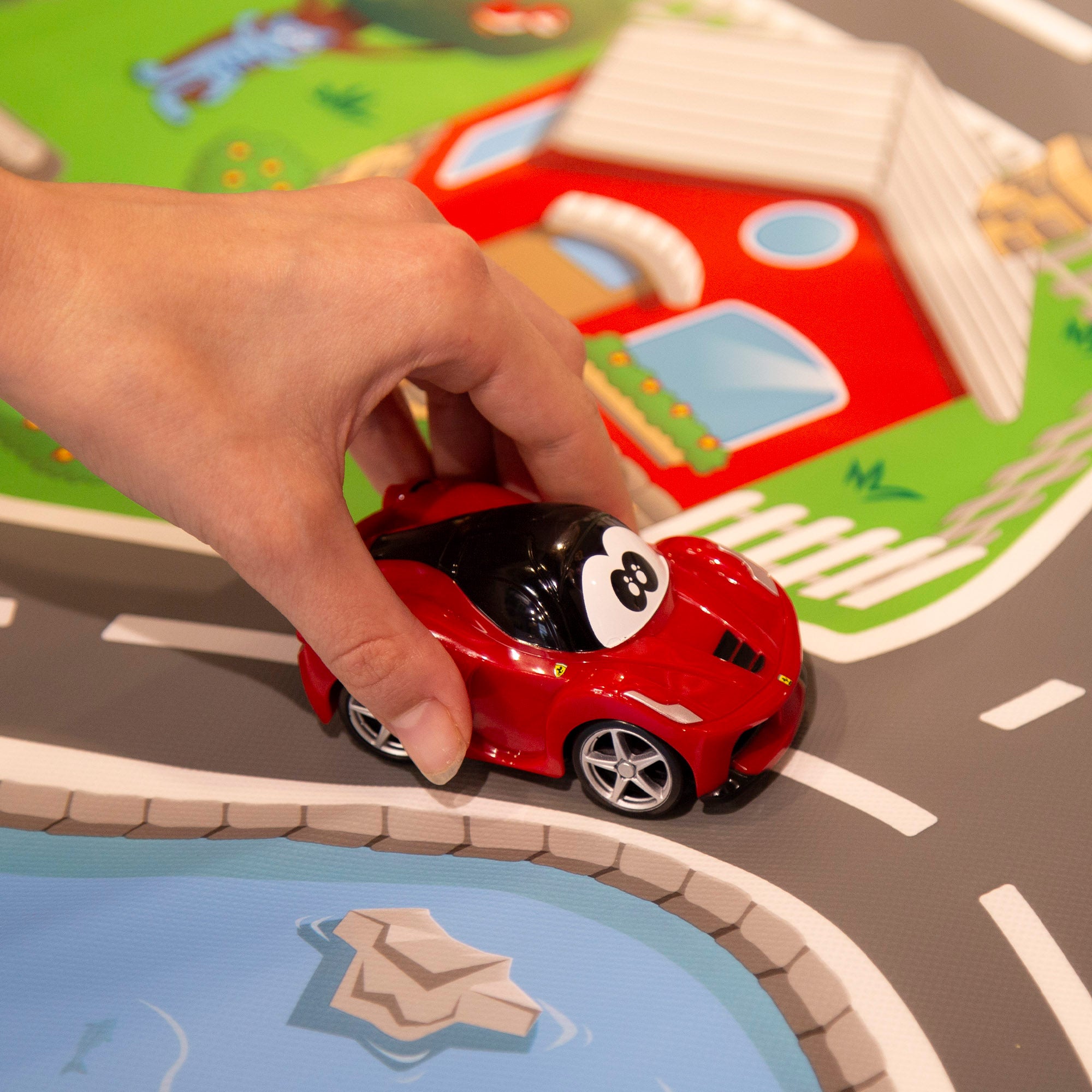 Burago Set de juego alfombra bebé circuito con coche Ferrari LaFerrari