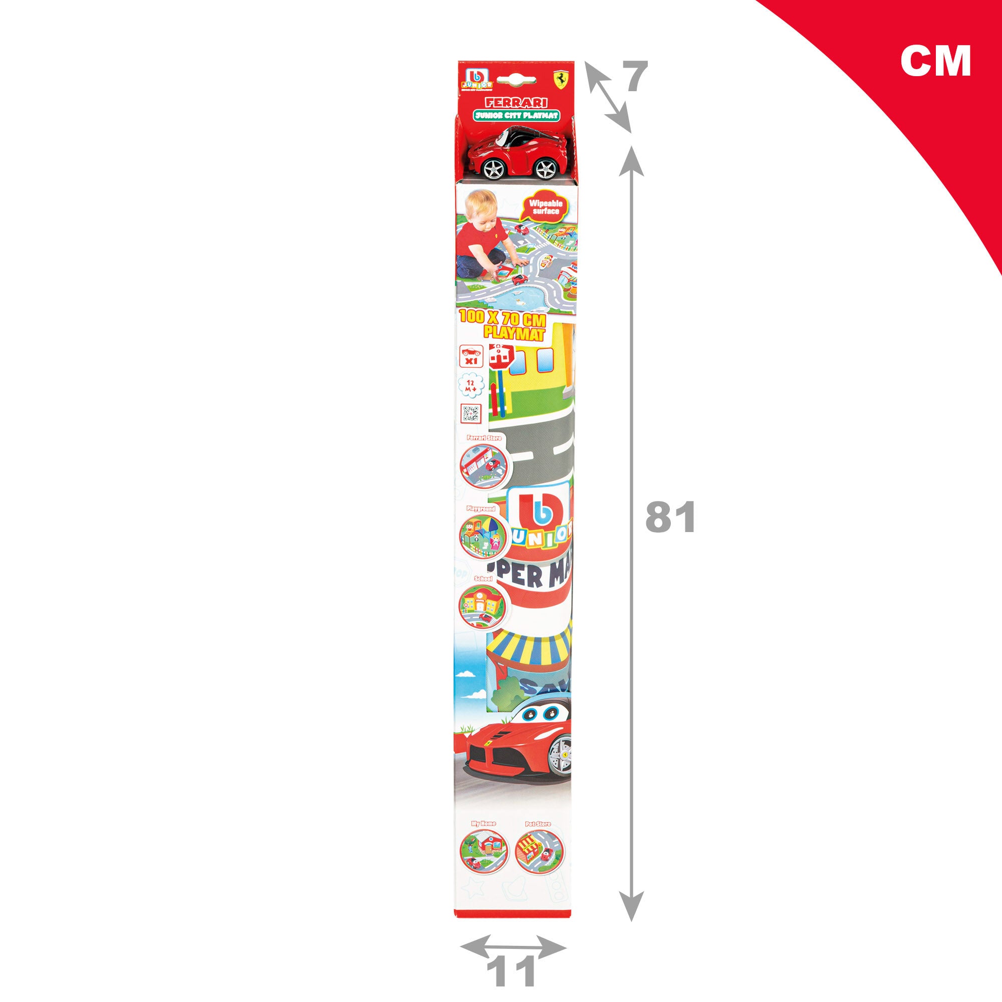 Burago Set de juego alfombra bebé circuito con coche Ferrari LaFerrari