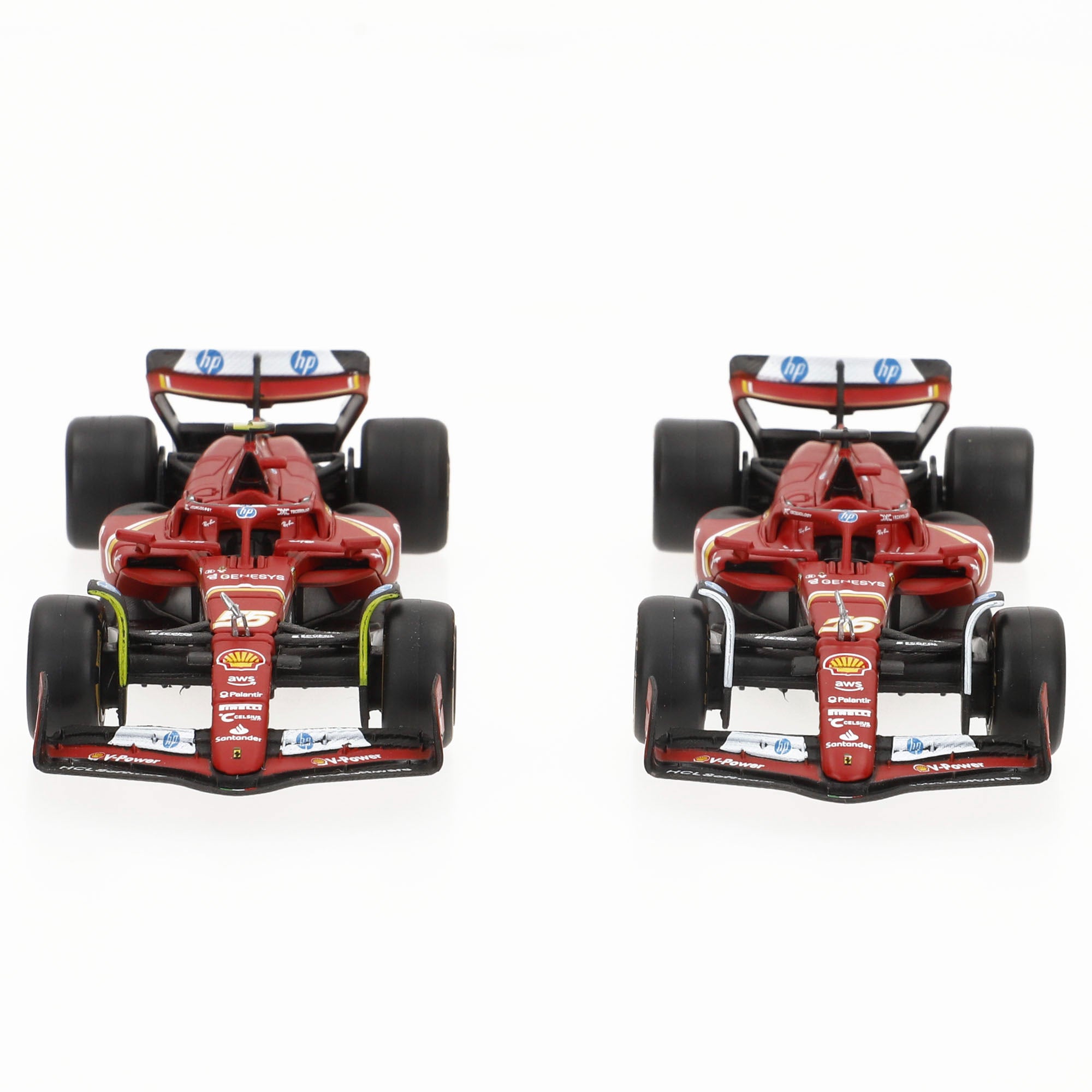 Burago Set 2 coches 1:43 Ferrari SF-24 Sainz y Leclerc F1 2024
