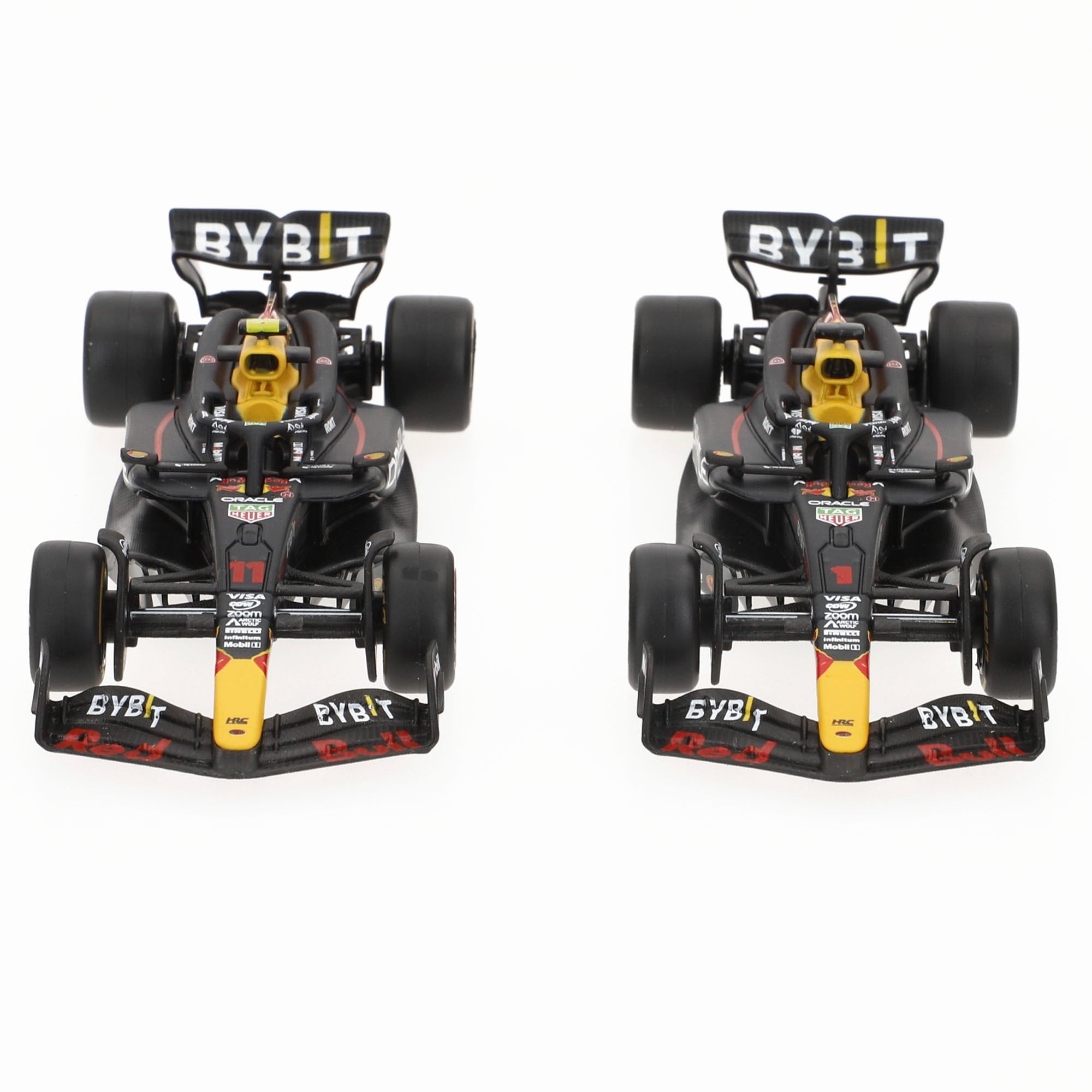 Burago Set 2 coches 1:43 Oracle Red Bull RB20 Max Verstappen y Sergio Pérez F1 2024