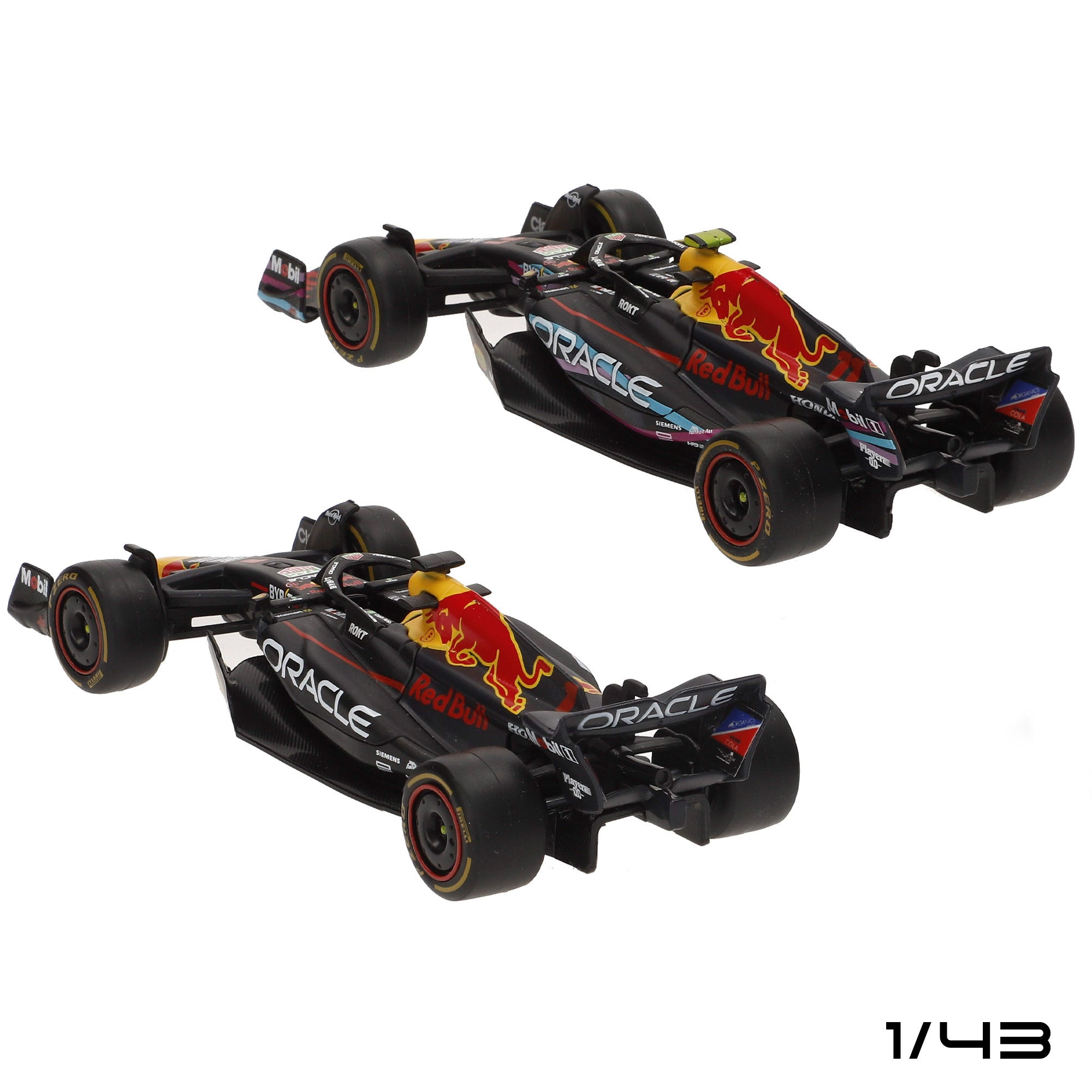 Burago Set 4 coches 1:43 F1 Red Bull Verstappen y Pérez