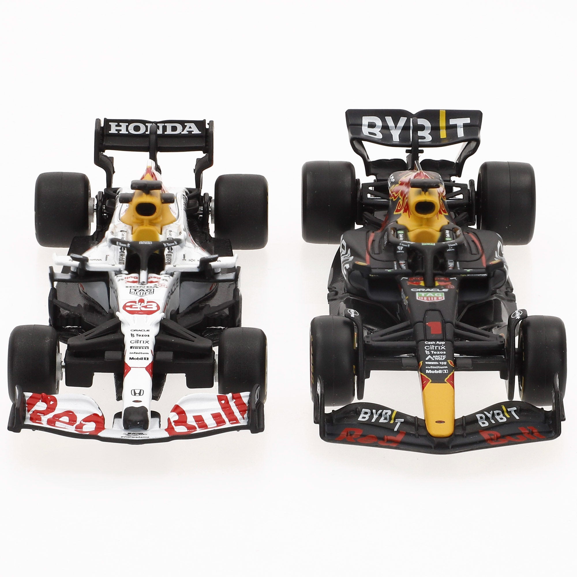 Burago Set 4 coches 1:43 F1 Red Bull Verstappen y Pérez
